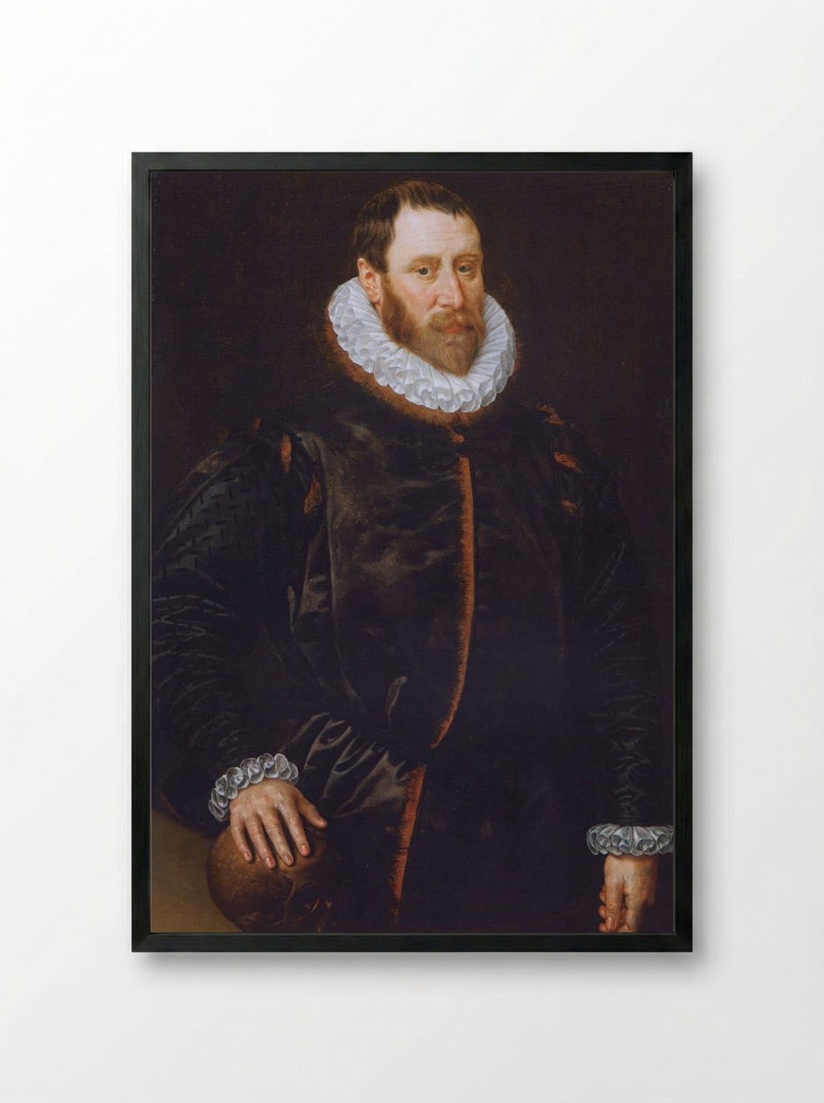 Portret van Jacob Bas Claesz - Adriaen Thomasz. Key - Framed Print Black
