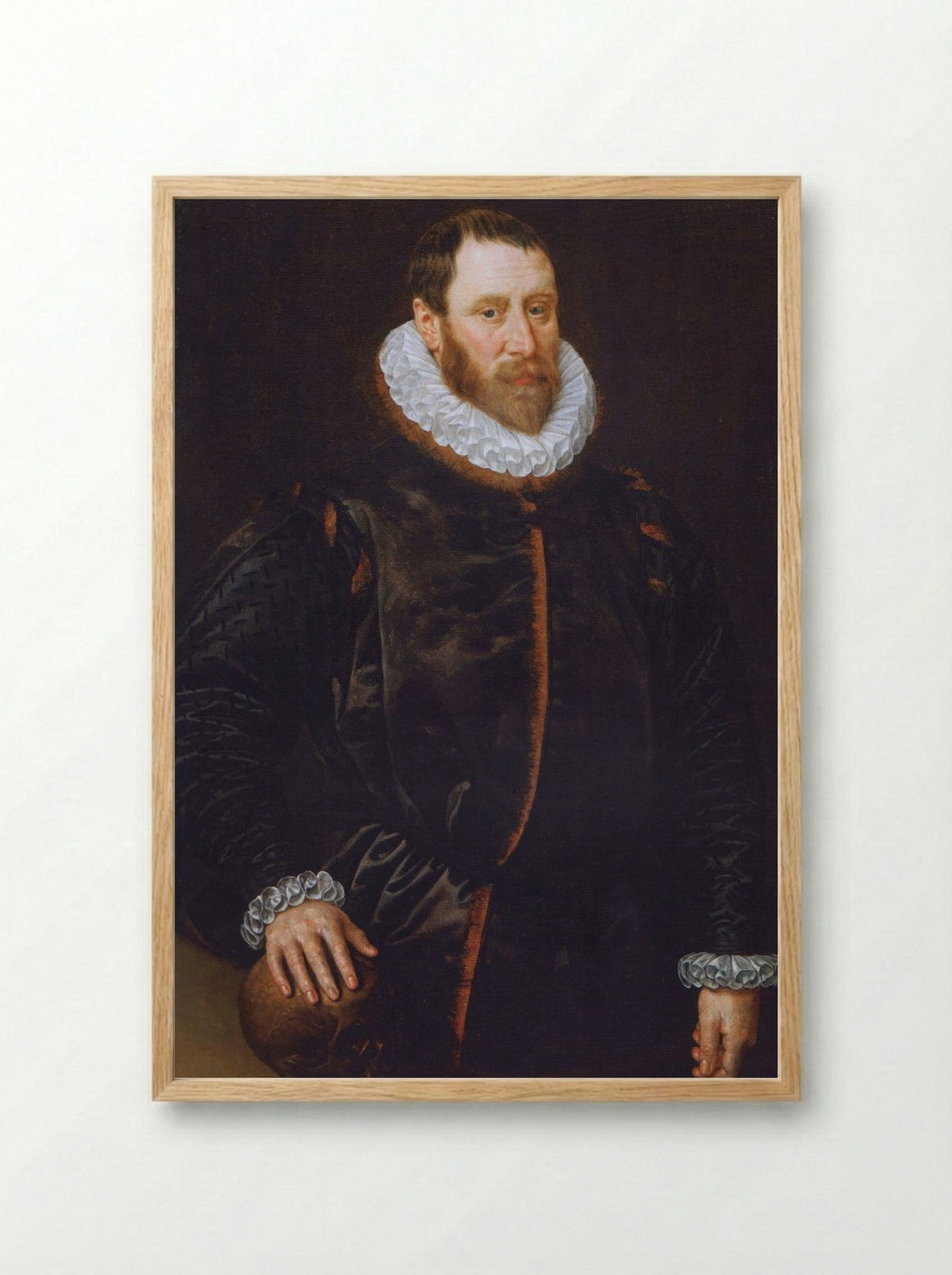 Portret van Jacob Bas Claesz - Adriaen Thomasz. Key - Framed Print Wood