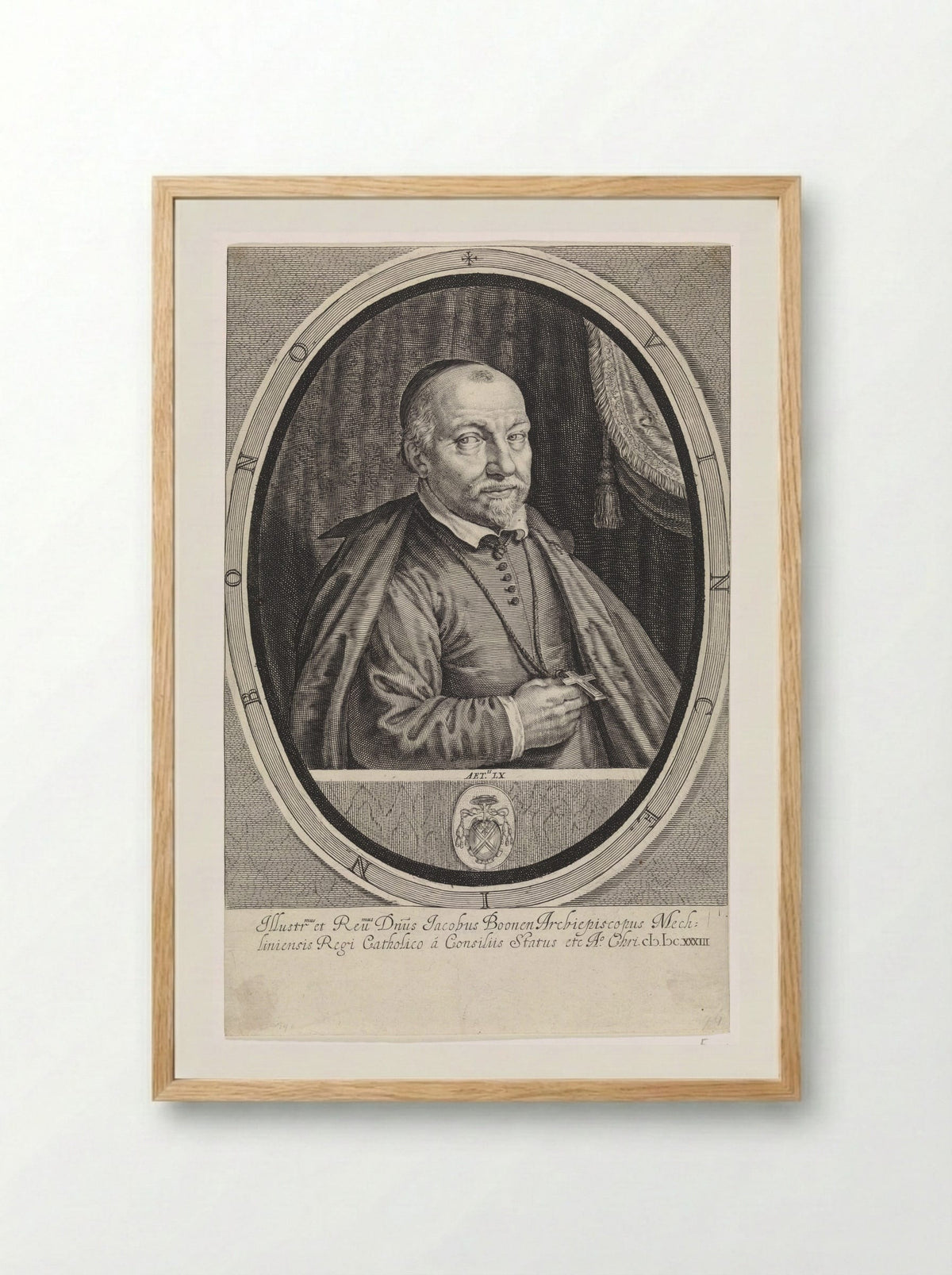 Portret van Jacob Boonen - Crispijn van de Passe (II) - Framed Print Wood