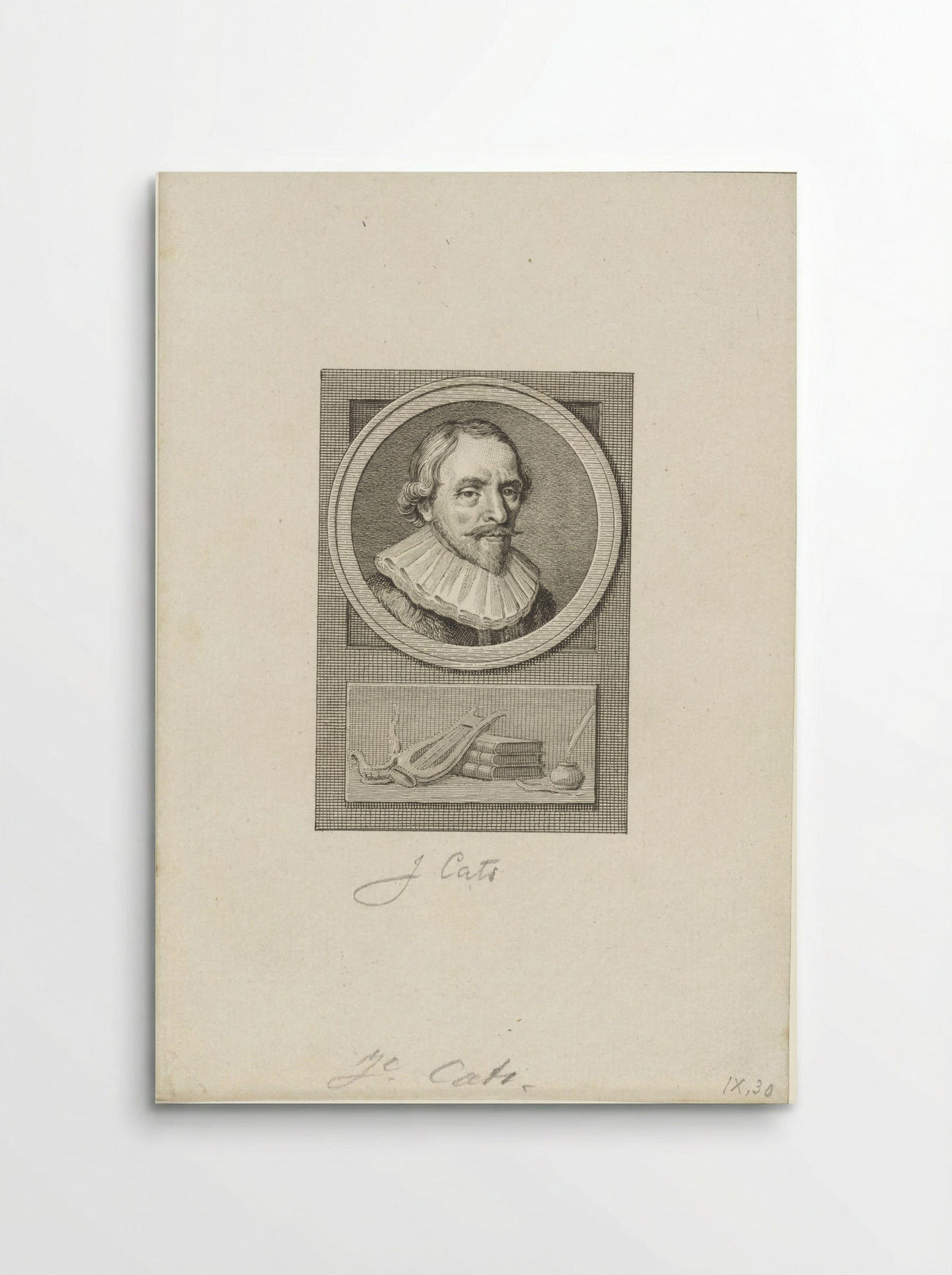 Portret van Jacob Cats - Reinier Vinkeles - Poster