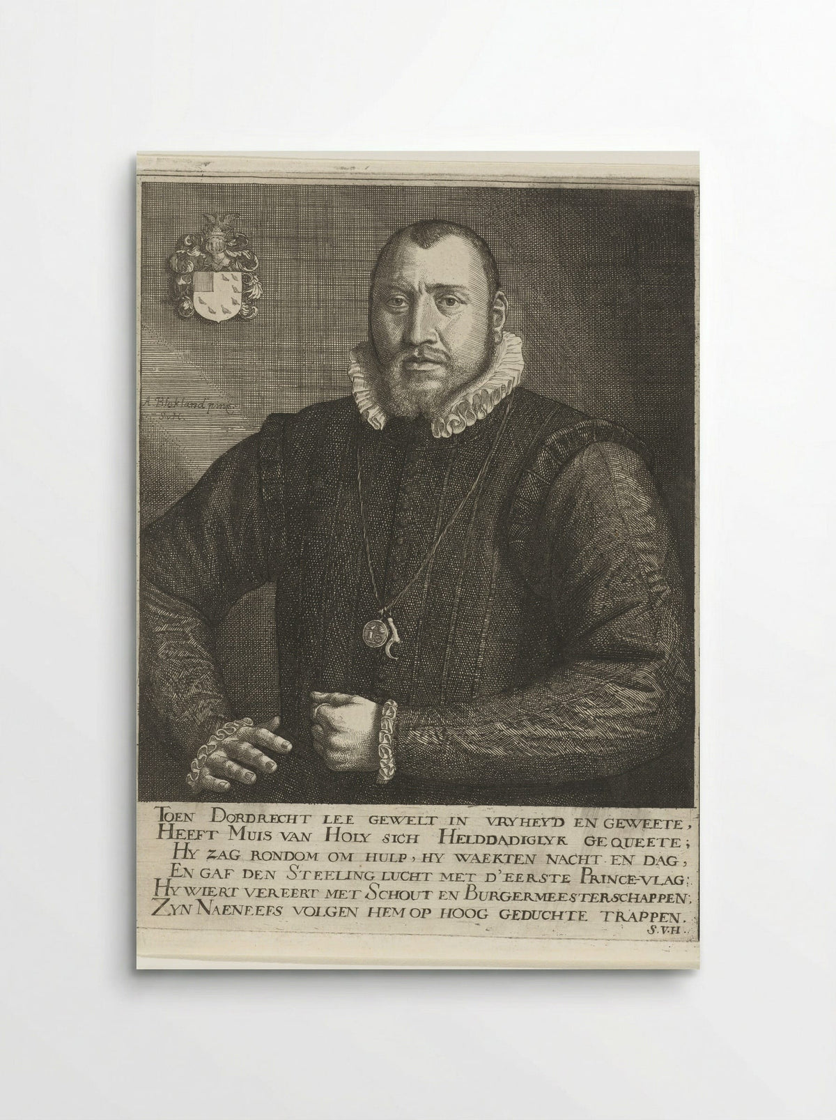 Portret van Jacob Muys van Holy - Simon onder de Linde - Poster