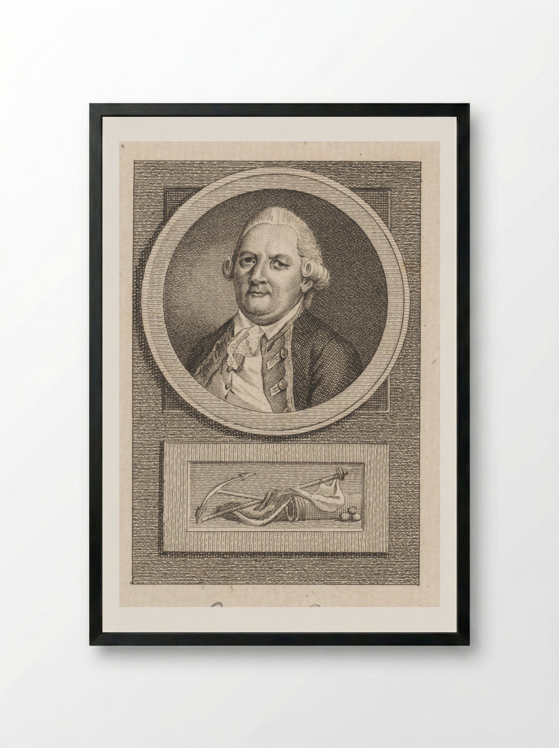 Portret van Jacob Pieter van Braam - Reinier Vinkeles (I) - Framed Print Black