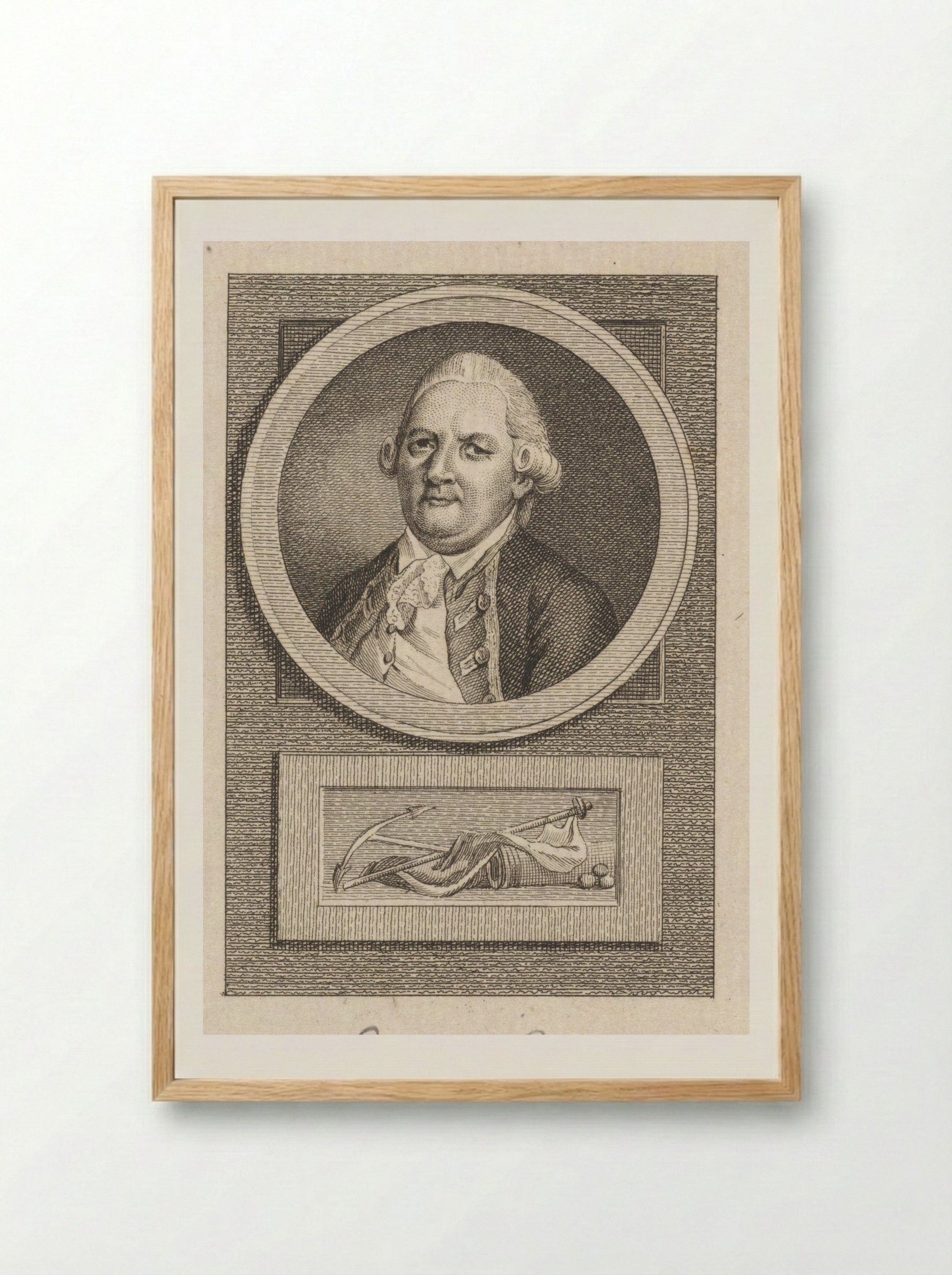 Portret van Jacob Pieter van Braam - Reinier Vinkeles (I) - Framed Print Wood
