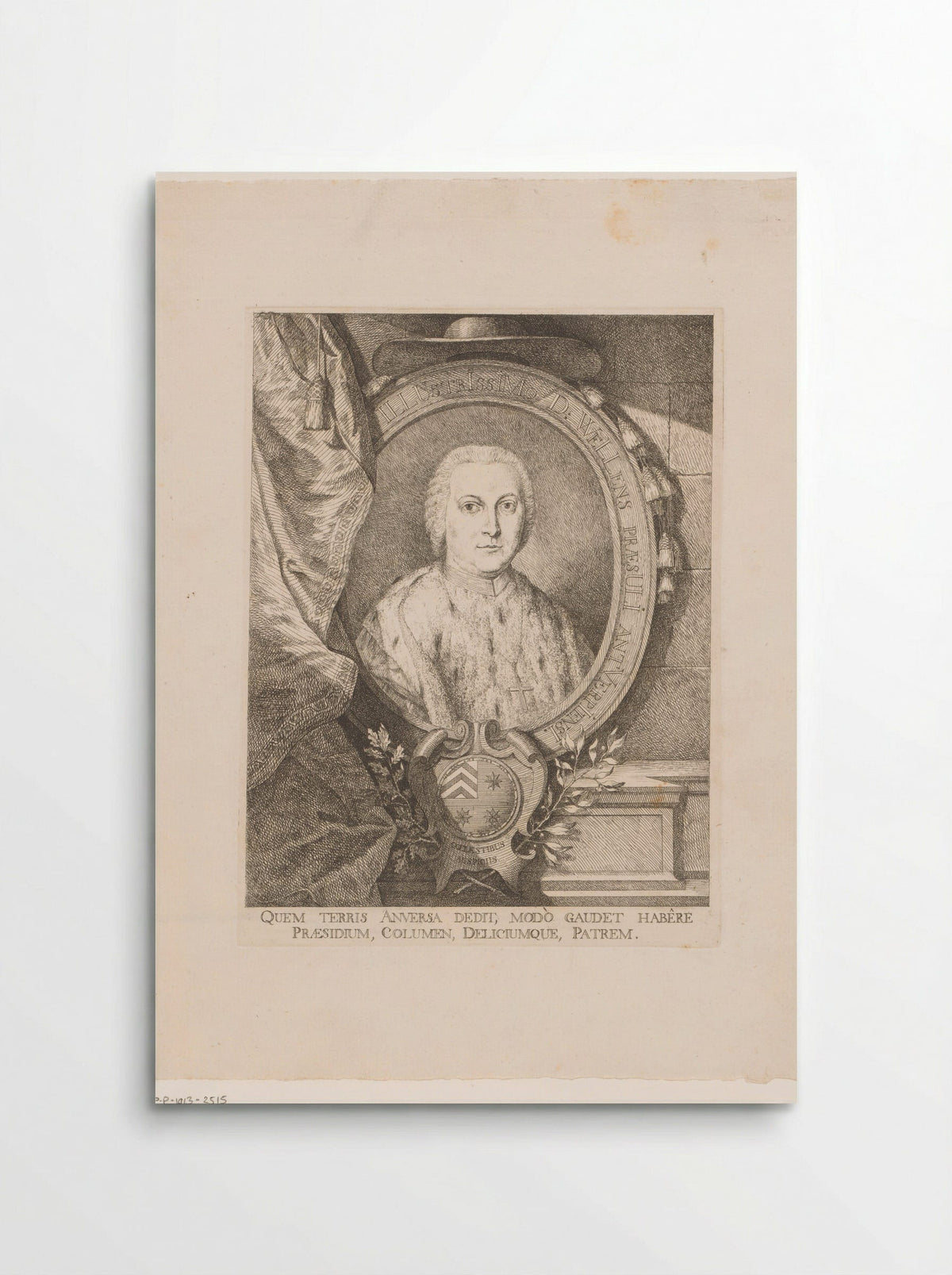 Portret van Jacob Thomas Jozef Wellens - Andreas Bernardus de Quertenmont - Poster