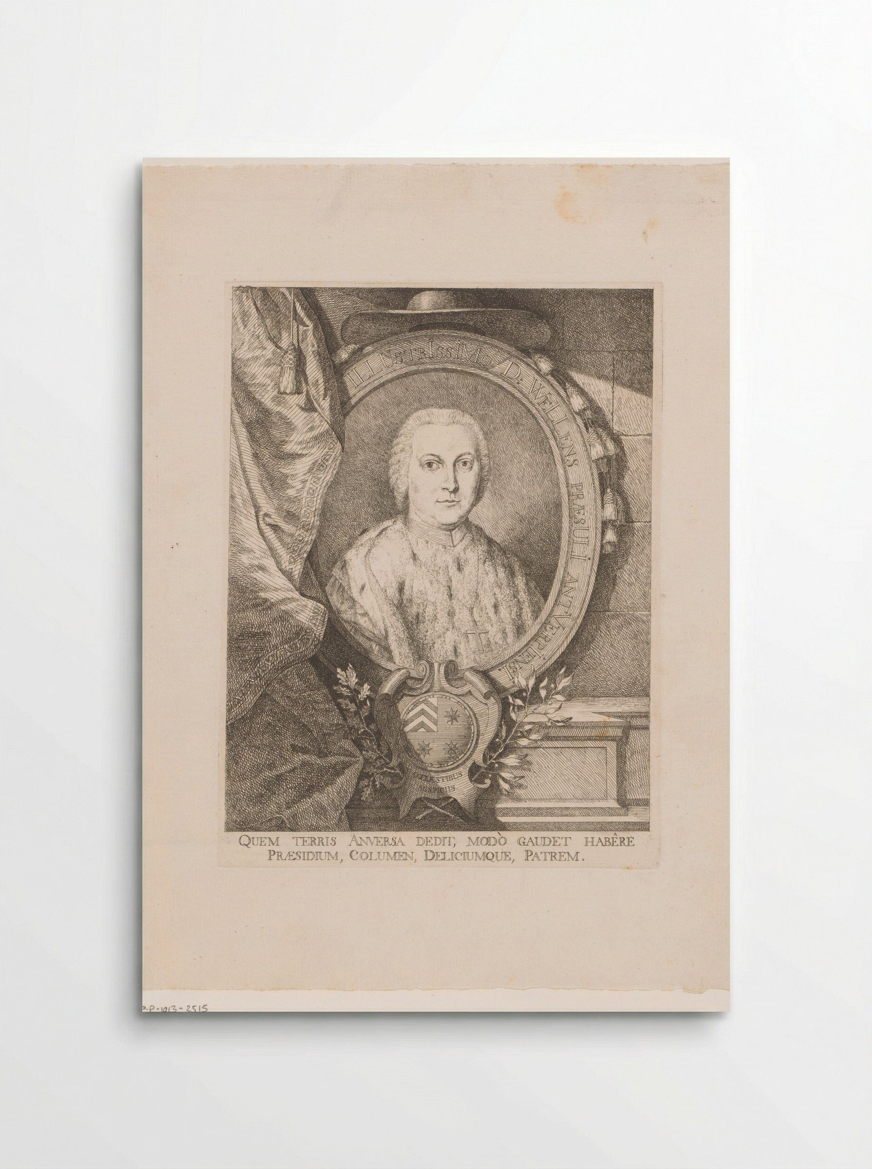 Portret van Jacob Thomas Jozef Wellens - Andreas Bernardus de Quertenmont - Poster