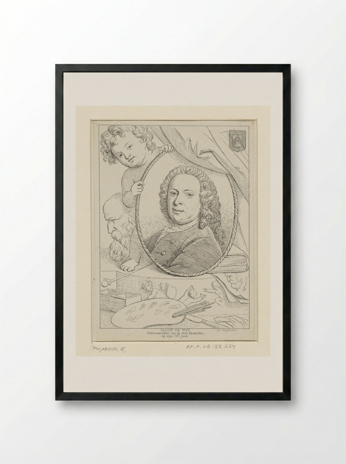 Portret van Jacob de Wit - Edouard Dujardin - Framed Print Black