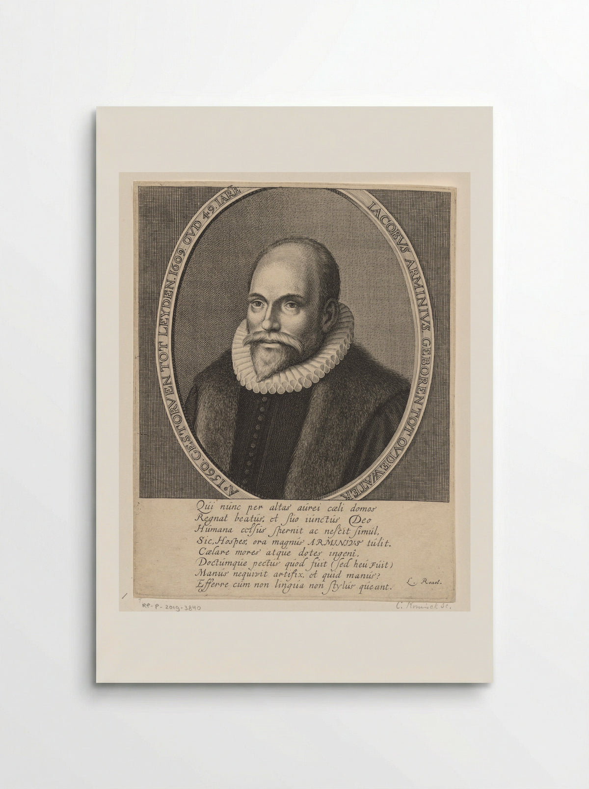 Portret van Jacobus Arminius - Cornelis Koning - Poster