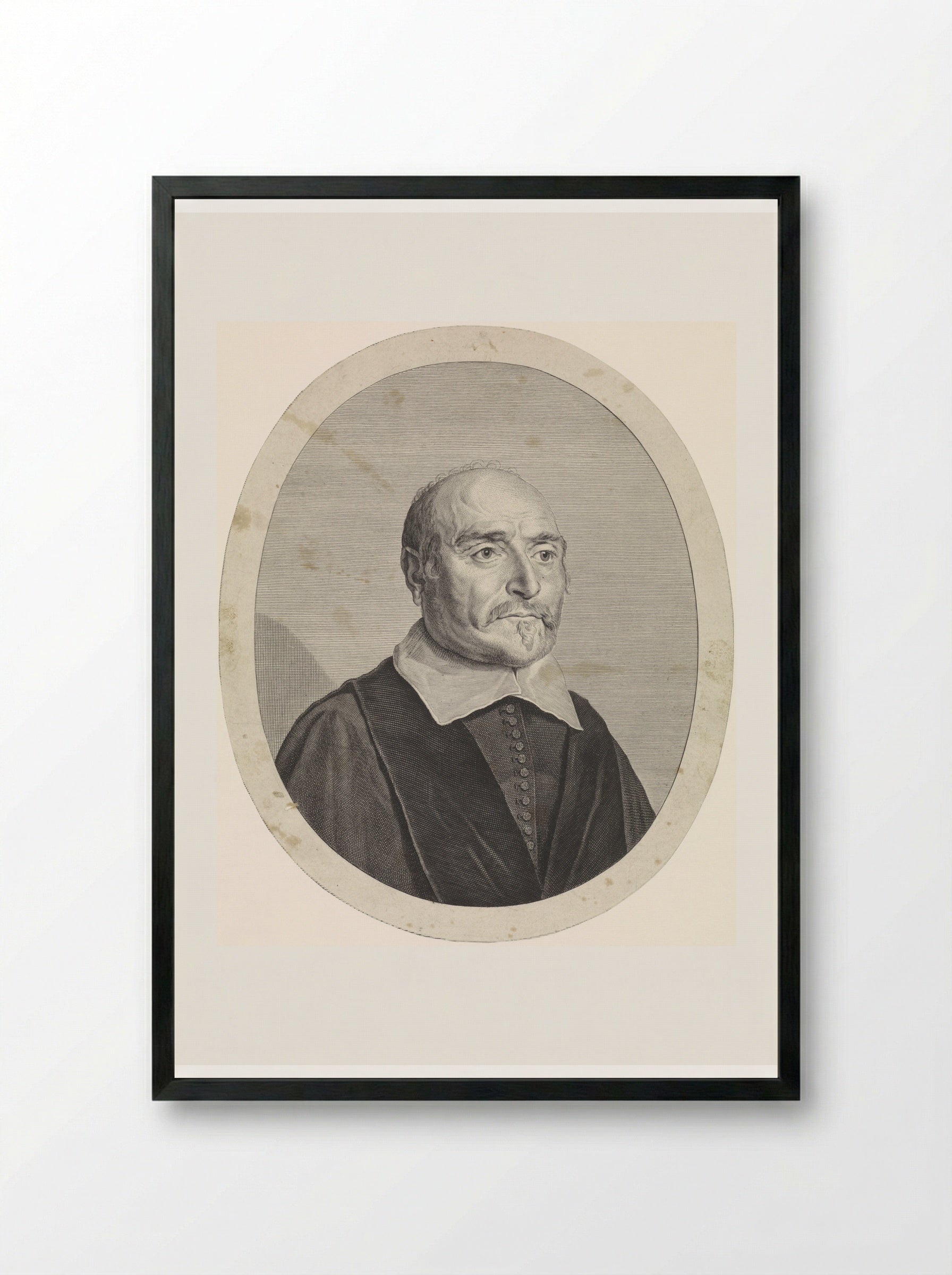 Portret van Jacobus Lansbergen - Theodor Matham - Framed Print Black