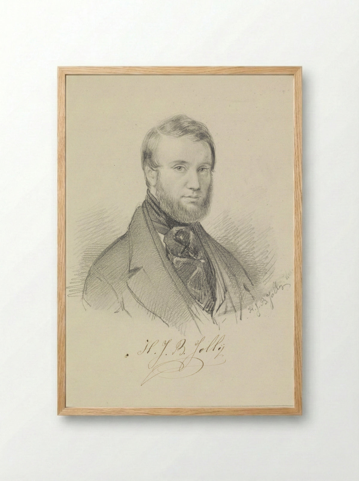 Portret van Jacobus Theodorus Abels - Henri Jean Baptiste Jolly - Framed Print Wood