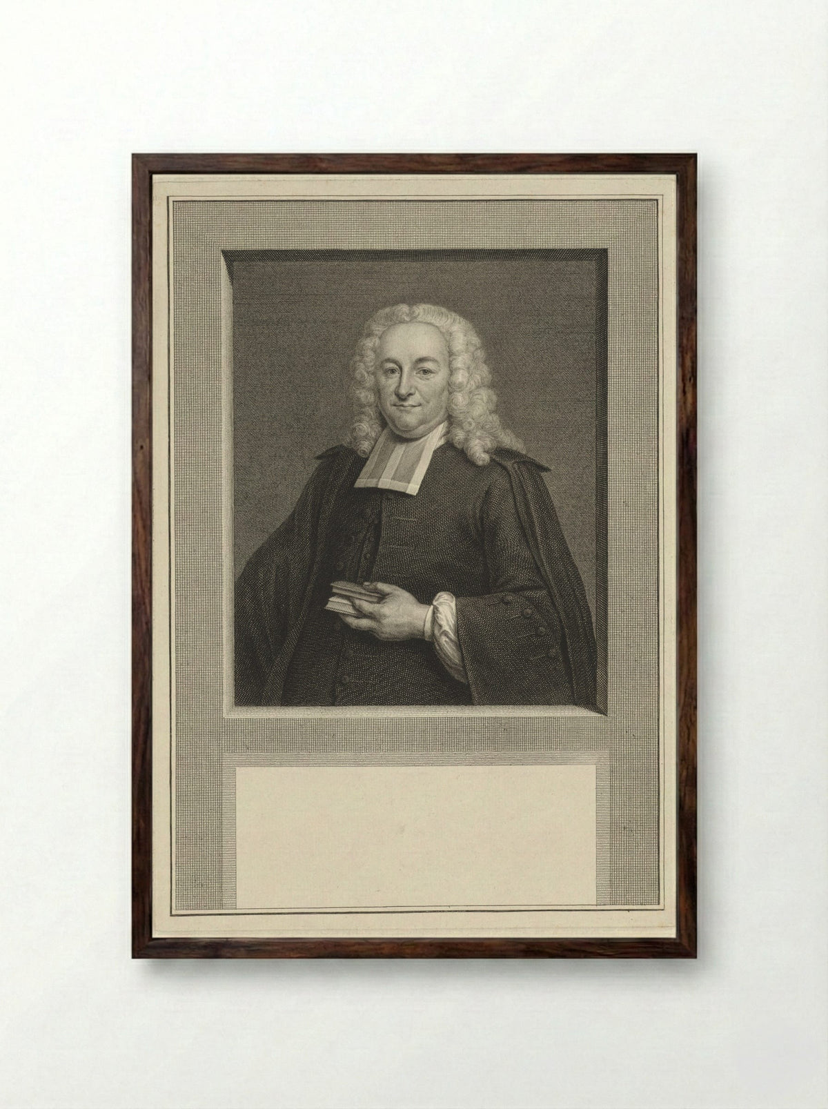 Portret van Jacobus de Groot - Pieter Tanjé - Framed Print Dark Wood