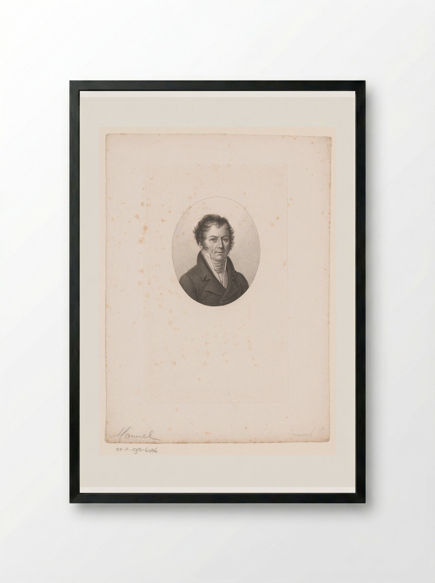 Portret van Jacques-Antoine Manuel - Ambroise Tardieu - Framed Print Black