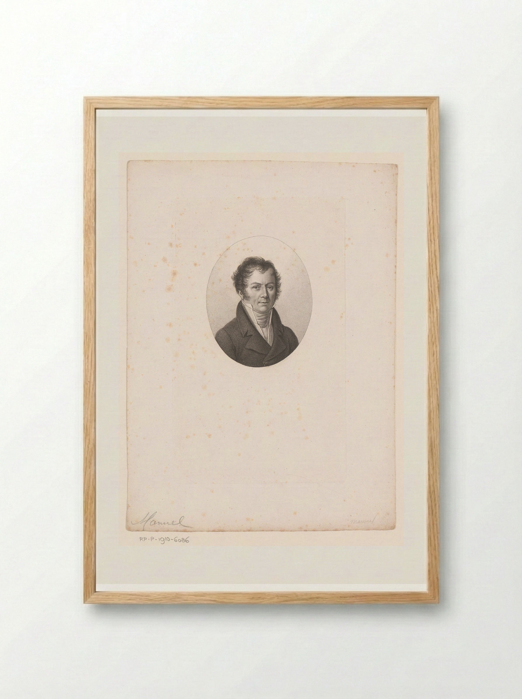 Portret van Jacques-Antoine Manuel - Ambroise Tardieu - Framed Print Wood