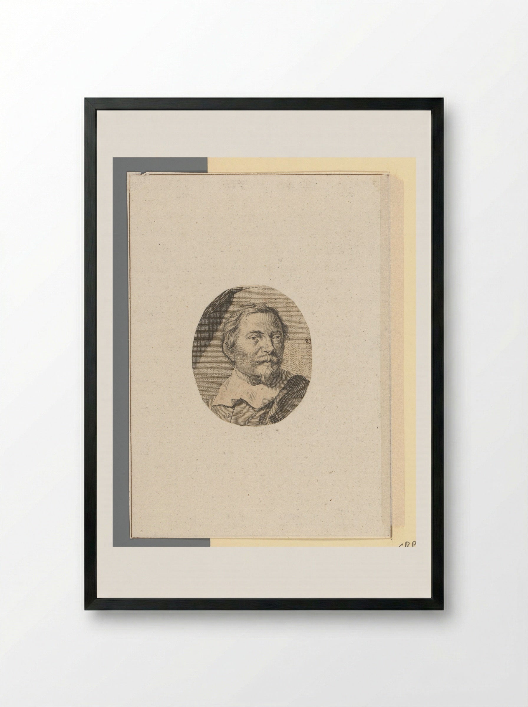 Portret van Jacques Jordaens - Jacob Houbraken - Framed Print Black