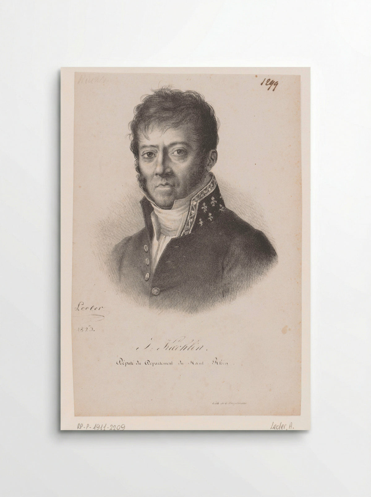 Portret van Jacques Koechlin - Auguste Toussaint Lecler - Poster
