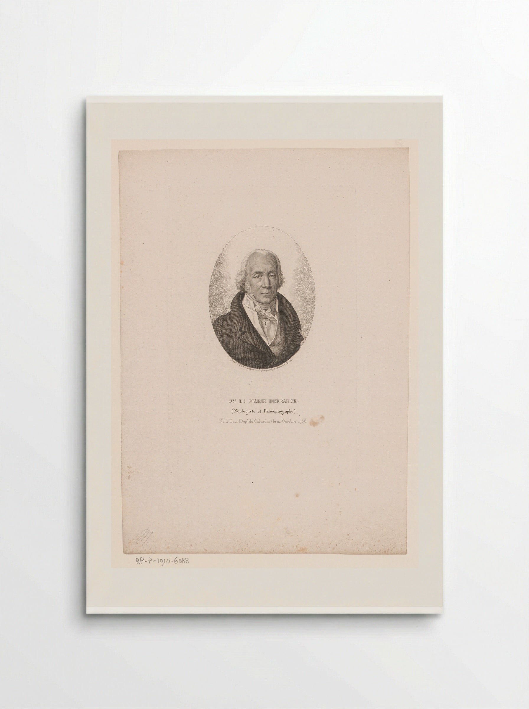 Portret van Jacques Louis Marin DeFrance - Ambroise Tardieu - Poster