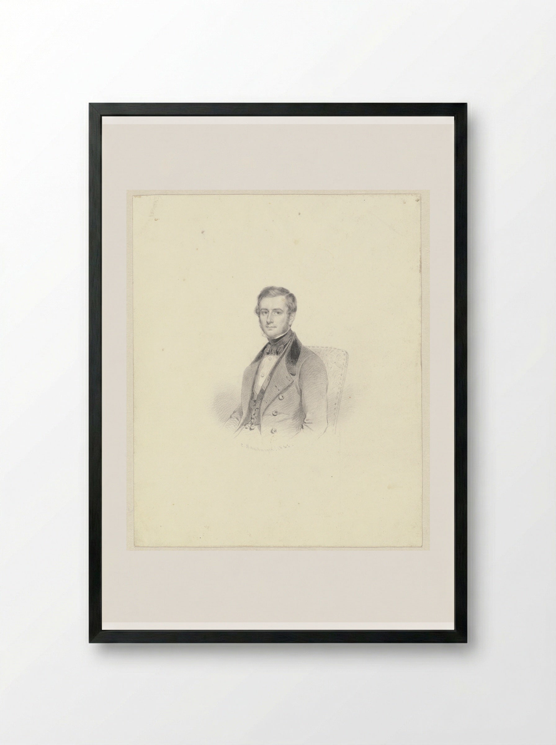 Portret van Jacques de la Faille - Hendrik Abraham Klinkhamer - Framed Print Black