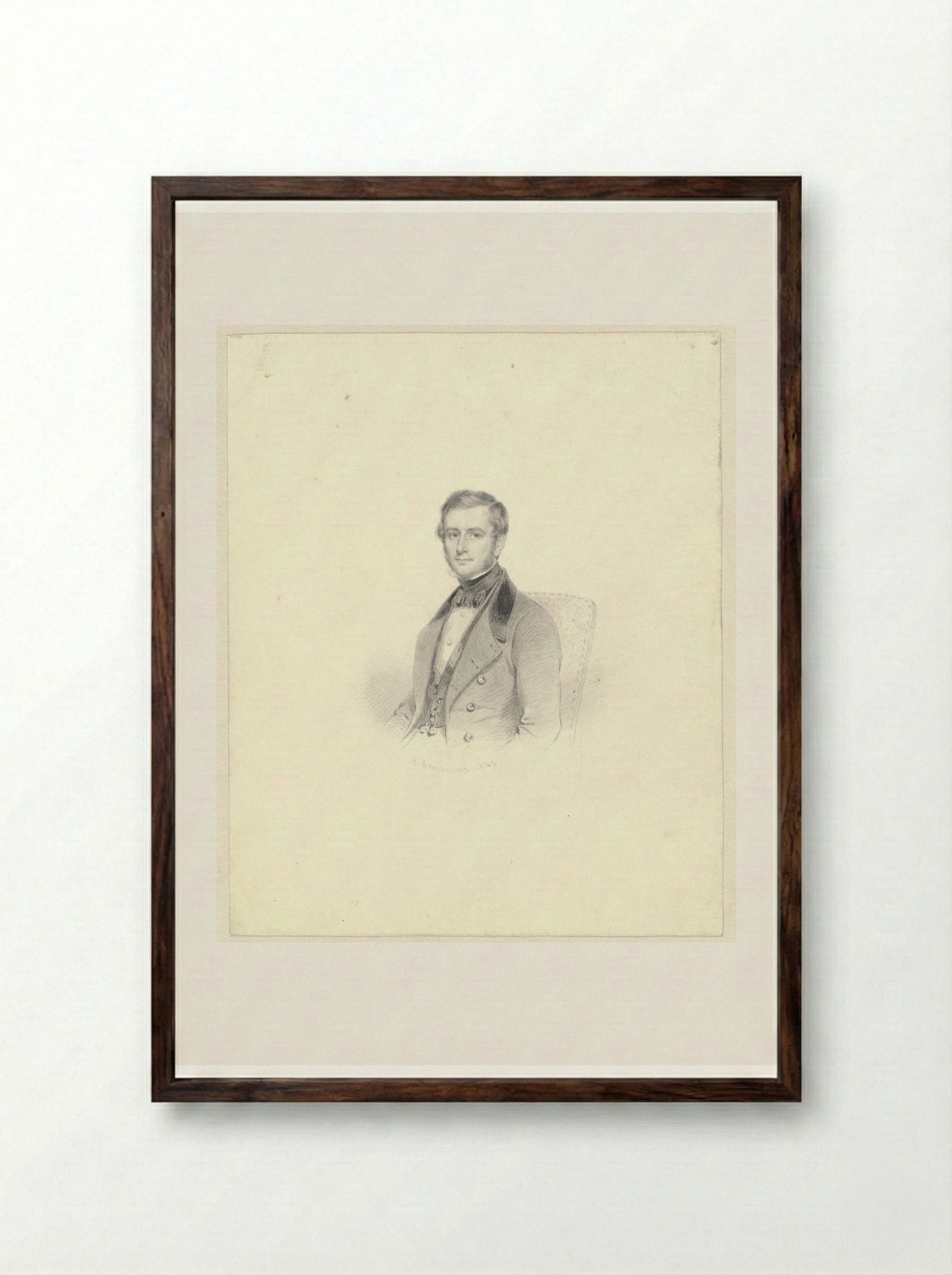 Portret van Jacques de la Faille - Hendrik Abraham Klinkhamer - Framed Print Dark Wood