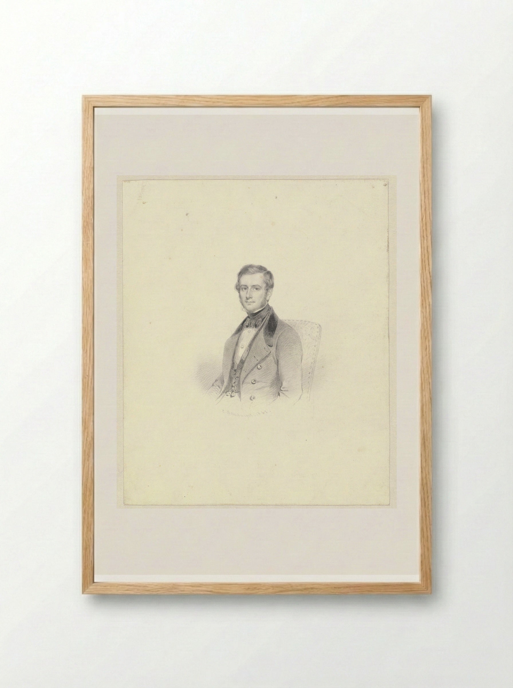 Portret van Jacques de la Faille - Hendrik Abraham Klinkhamer - Framed Print Wood