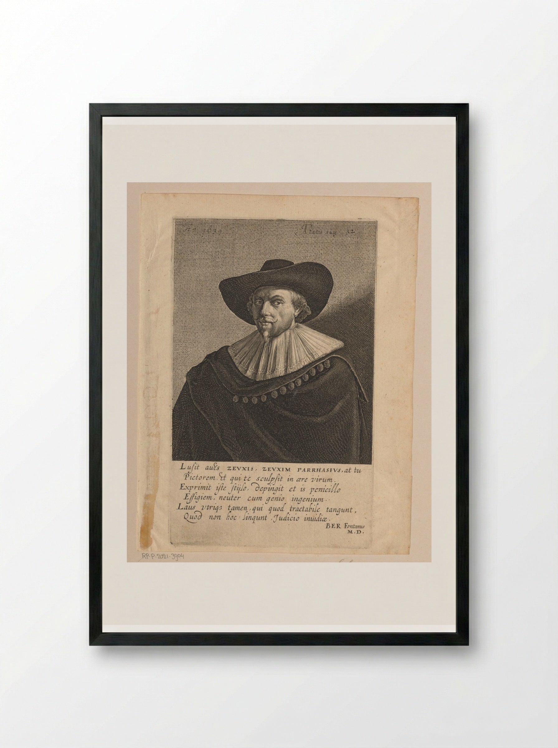 Portret van Jan Hermansz Krul op 32-jarige leeftijd - Salomon Savery - Framed Print Black