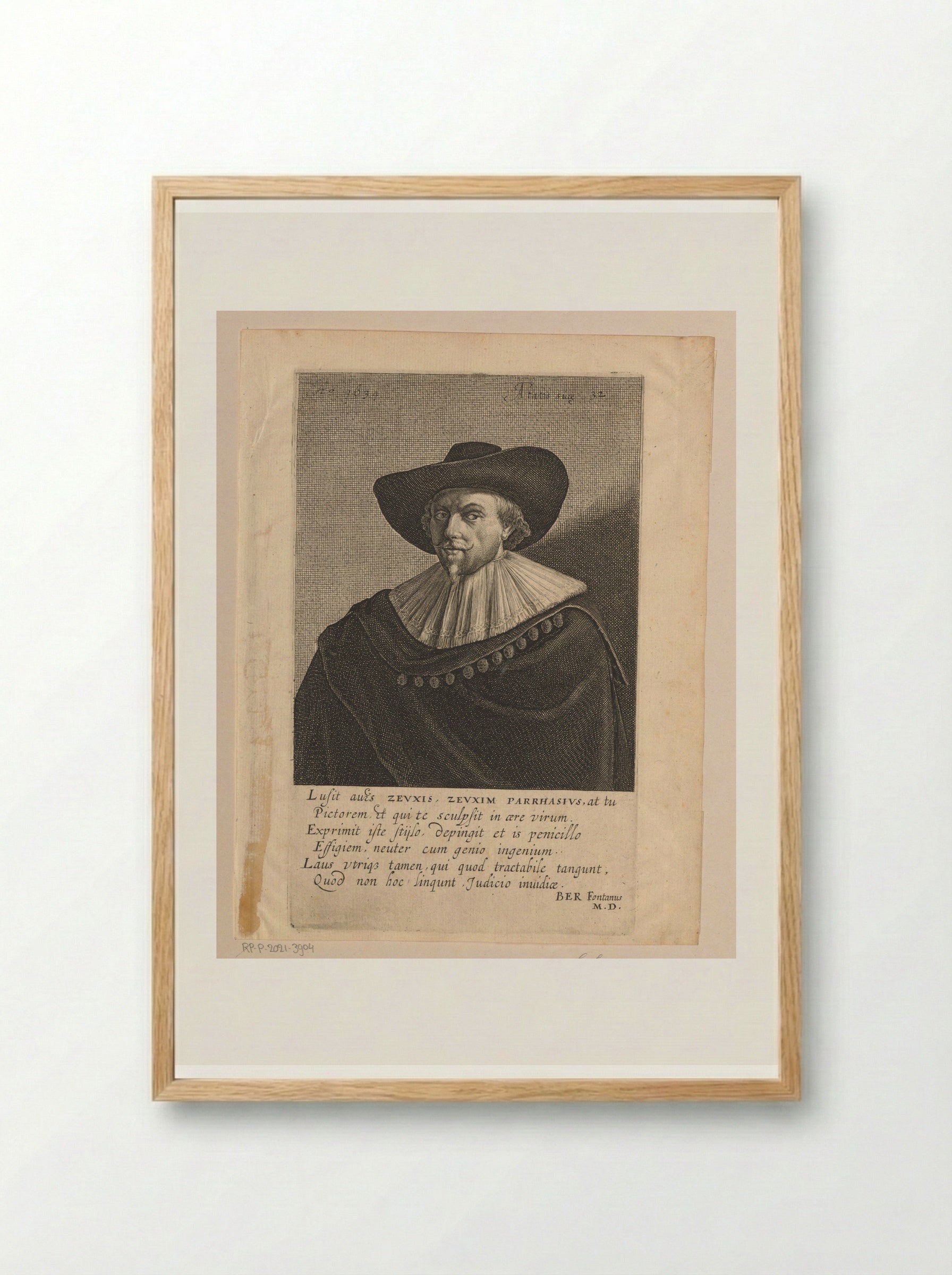 Portret van Jan Hermansz Krul op 32-jarige leeftijd - Salomon Savery - Framed Print Wood