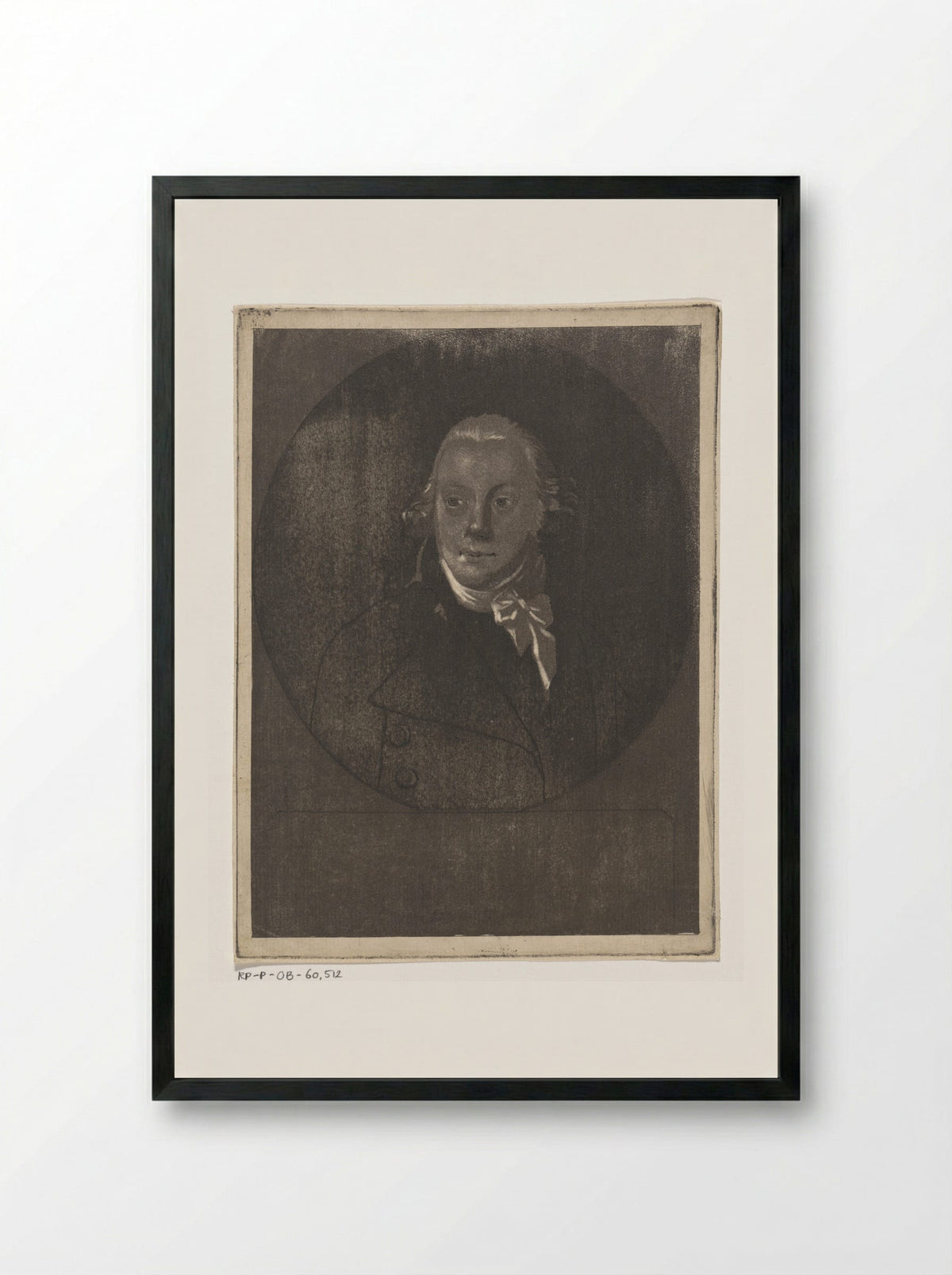 Portret van Jan Hinlopen - Johan Bernard Scheffer - Framed Print Black