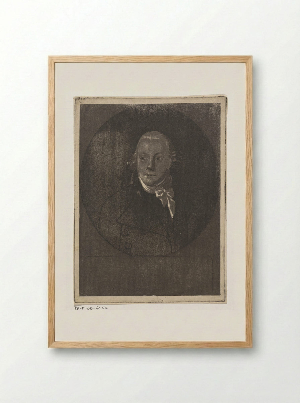 Portret van Jan Hinlopen - Johan Bernard Scheffer - Framed Print Wood