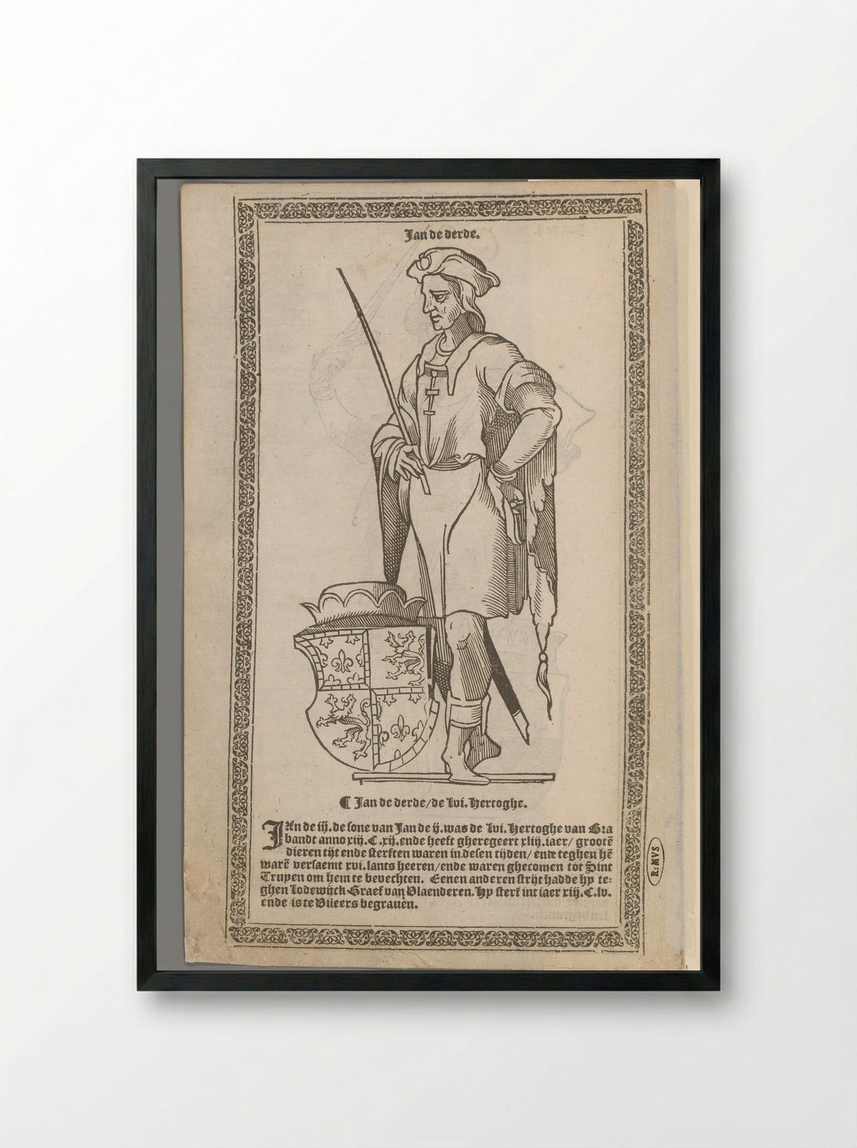 Portret van Jan III, hertog van Brabant - Jan Molijns - Framed Print Black