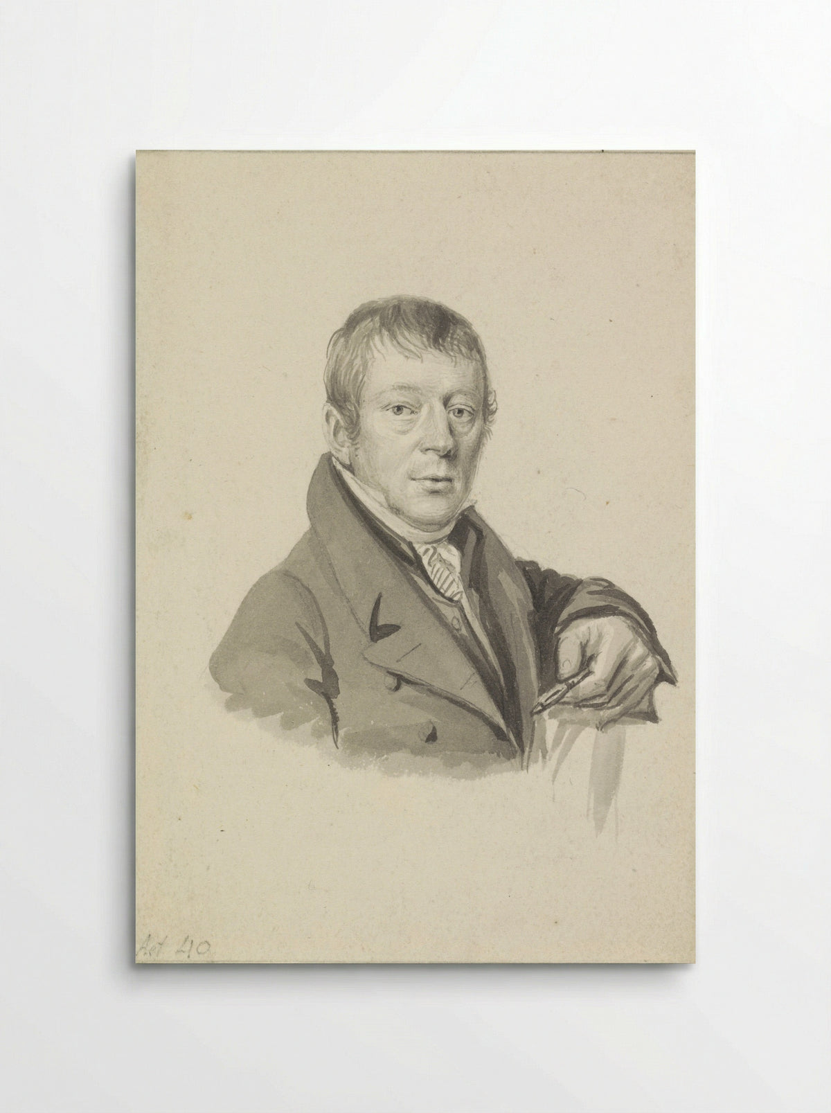 Portret van Jan Willem Caspari - Gerrit Lamberts - Poster