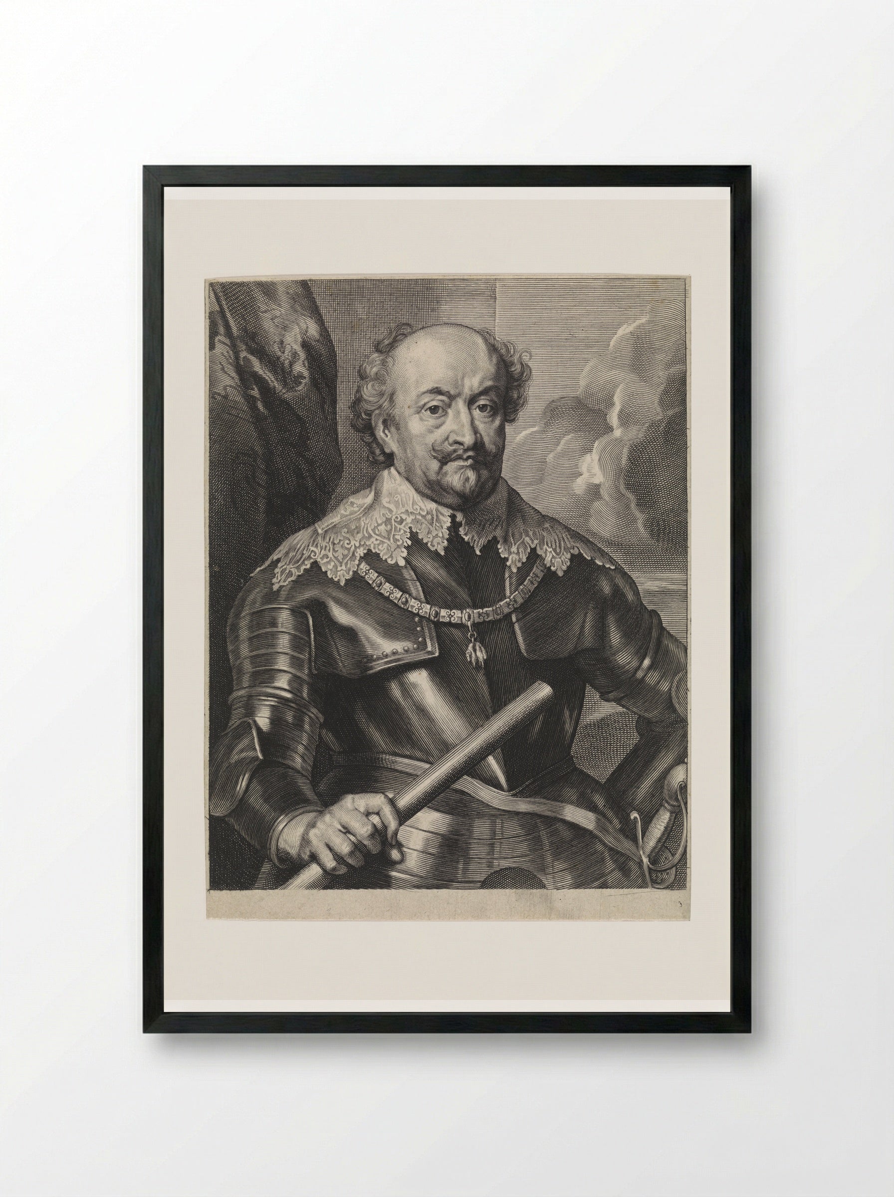 Portret van Jan de Jongste - Paulus Pontius - Framed Print Black