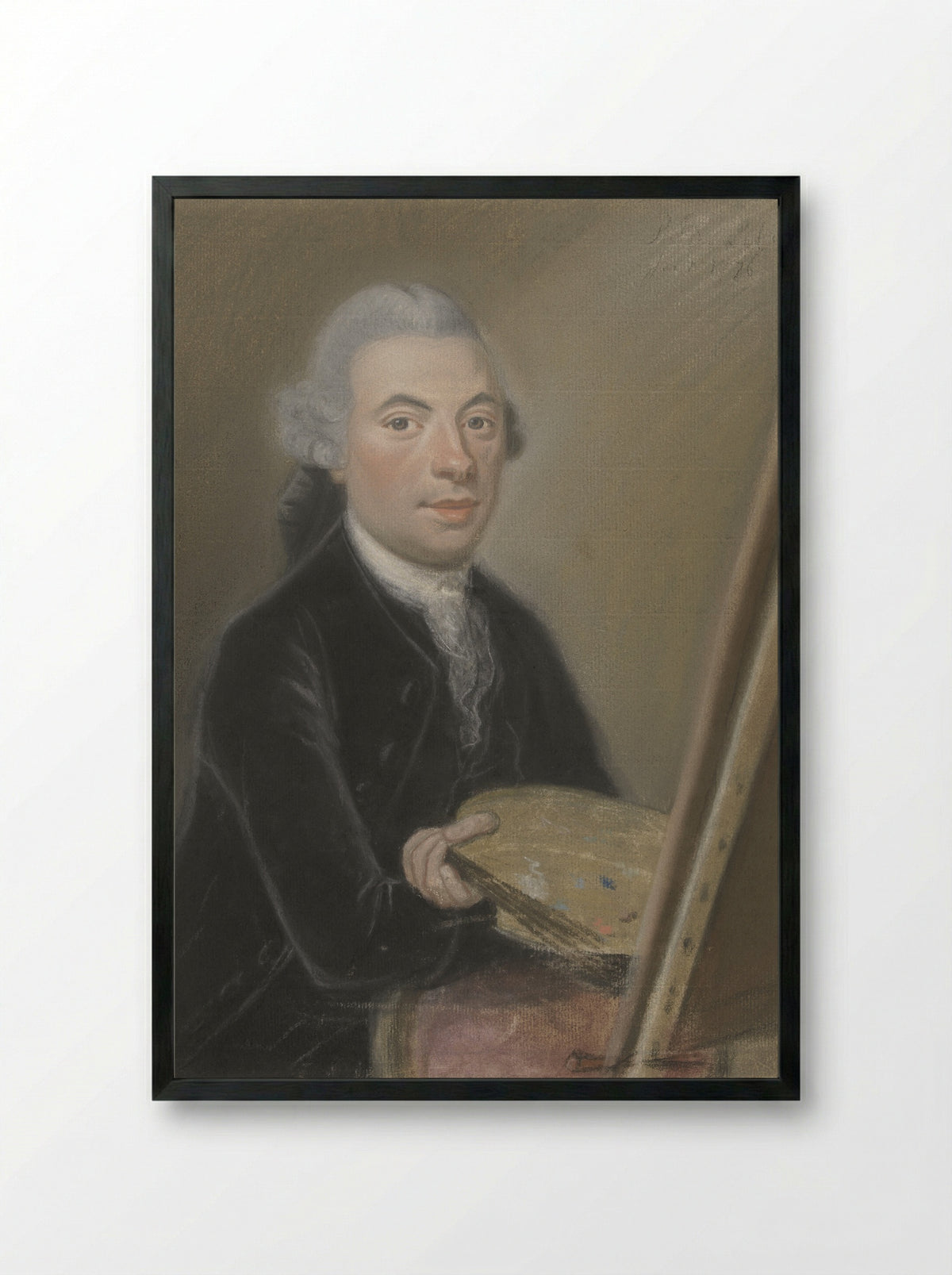 Portret van Jan van Os - Pieter Frederik de la Croix - Framed Print Black