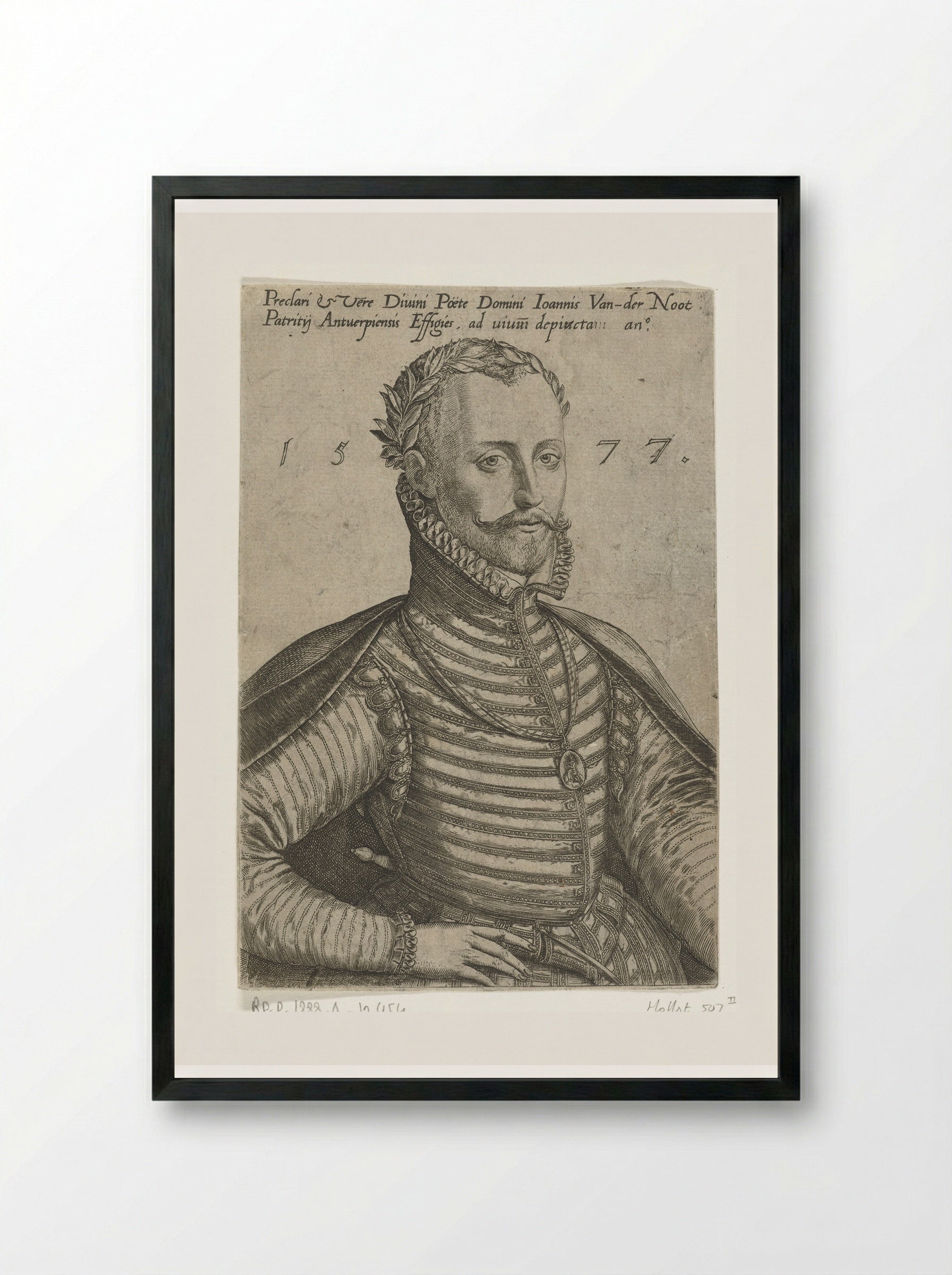 Portret van Jan van der Noot - Abraham de Bruyn - Framed Print Black