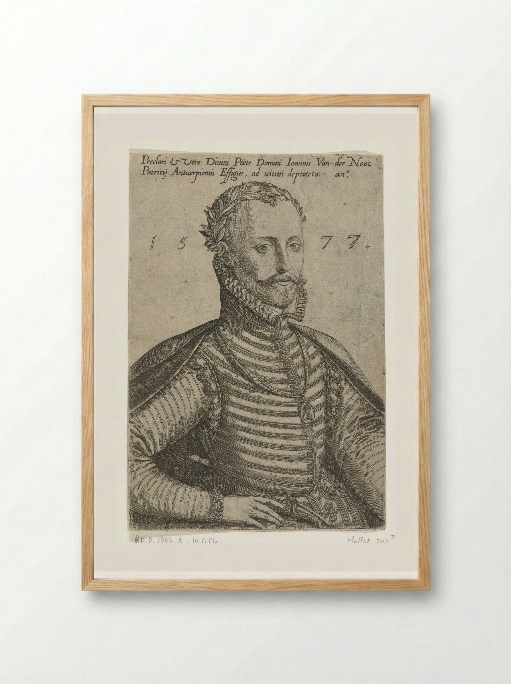 Portret van Jan van der Noot - Abraham de Bruyn - Framed Print Wood