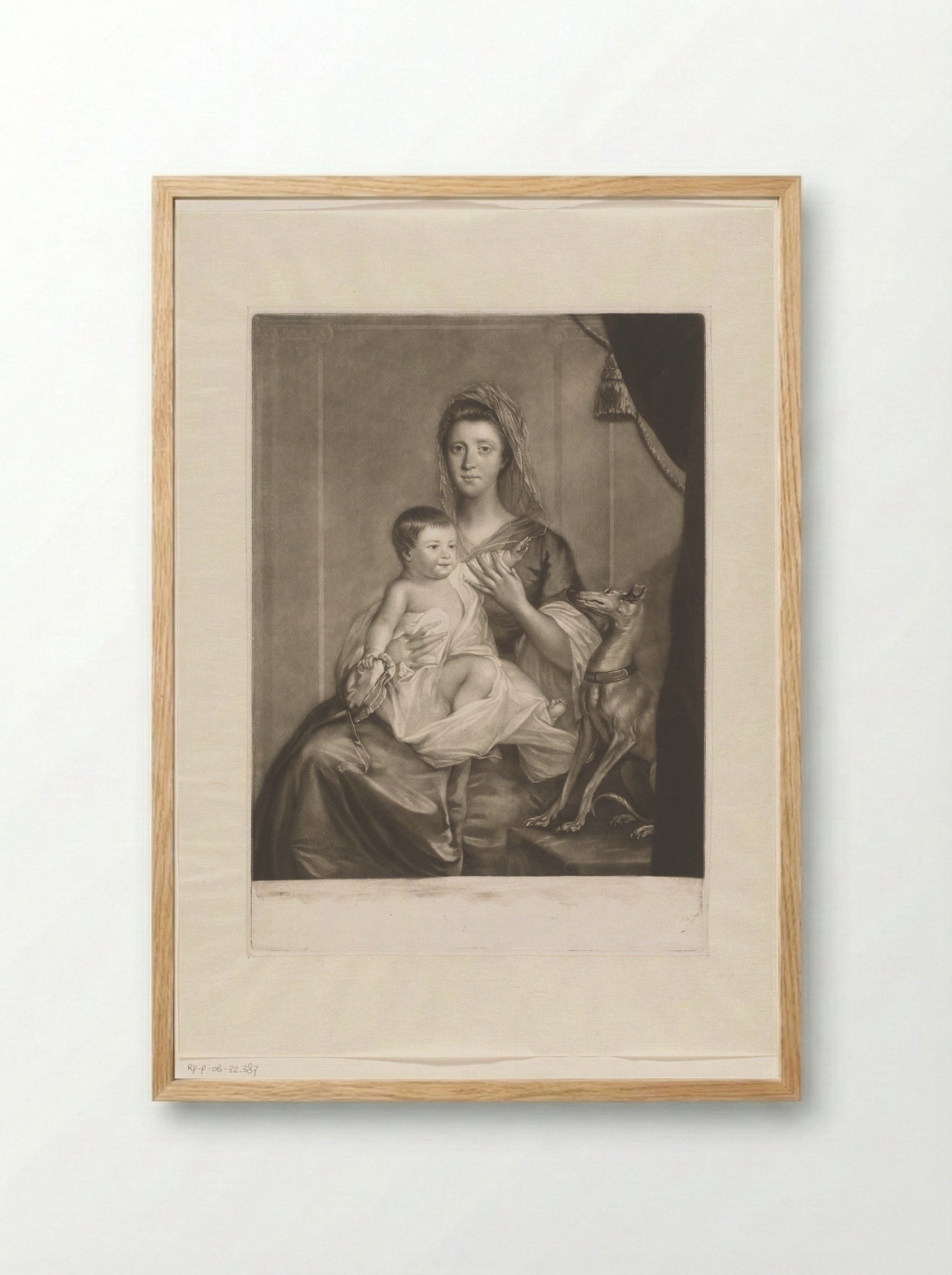 Portret van Jane Cathcart en haar dochter Jane - James McArdell - Framed Print Wood
