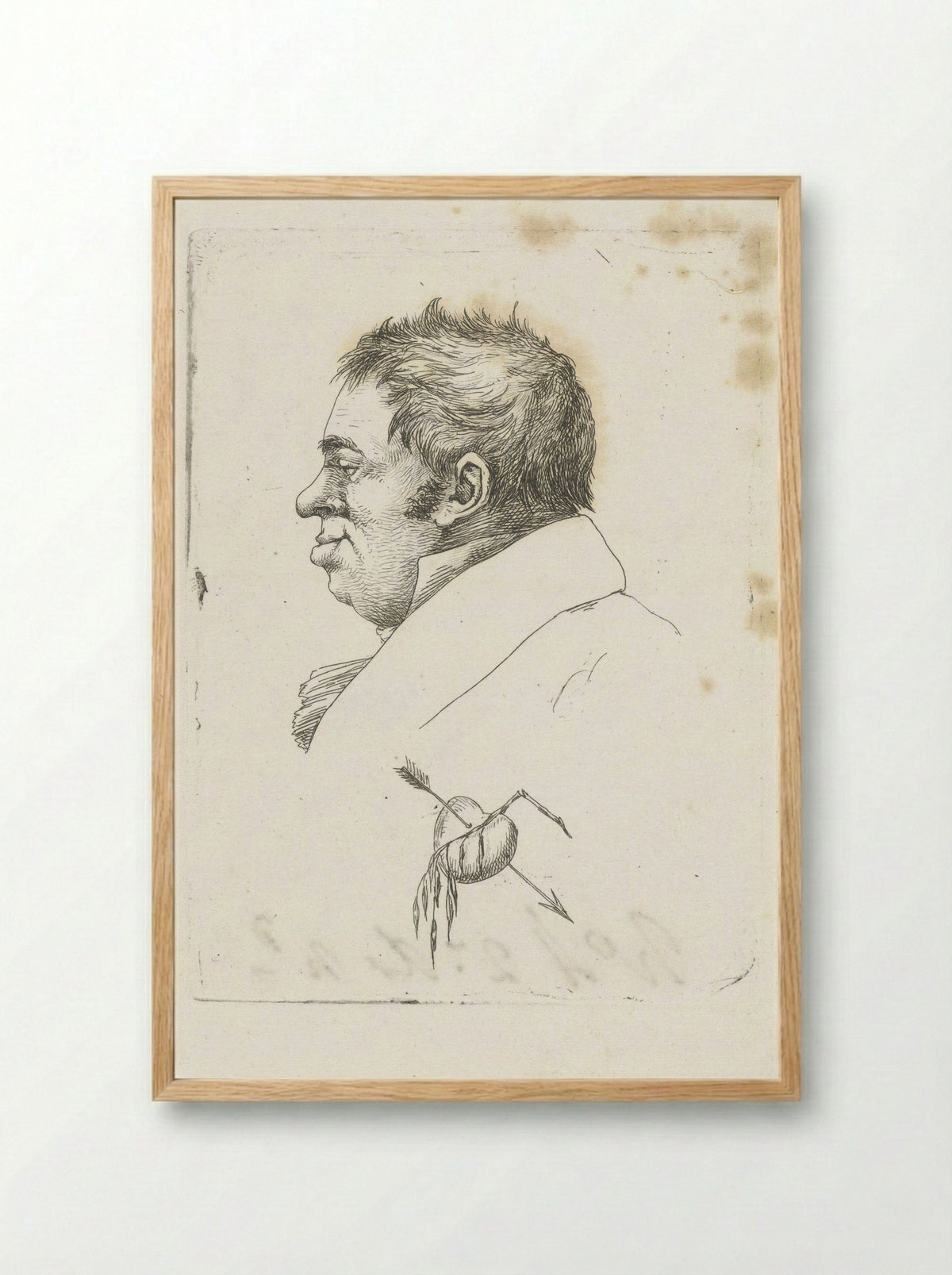 Portret van Jantje de Wit - Jean Zacherie Mazel - Framed Print Wood