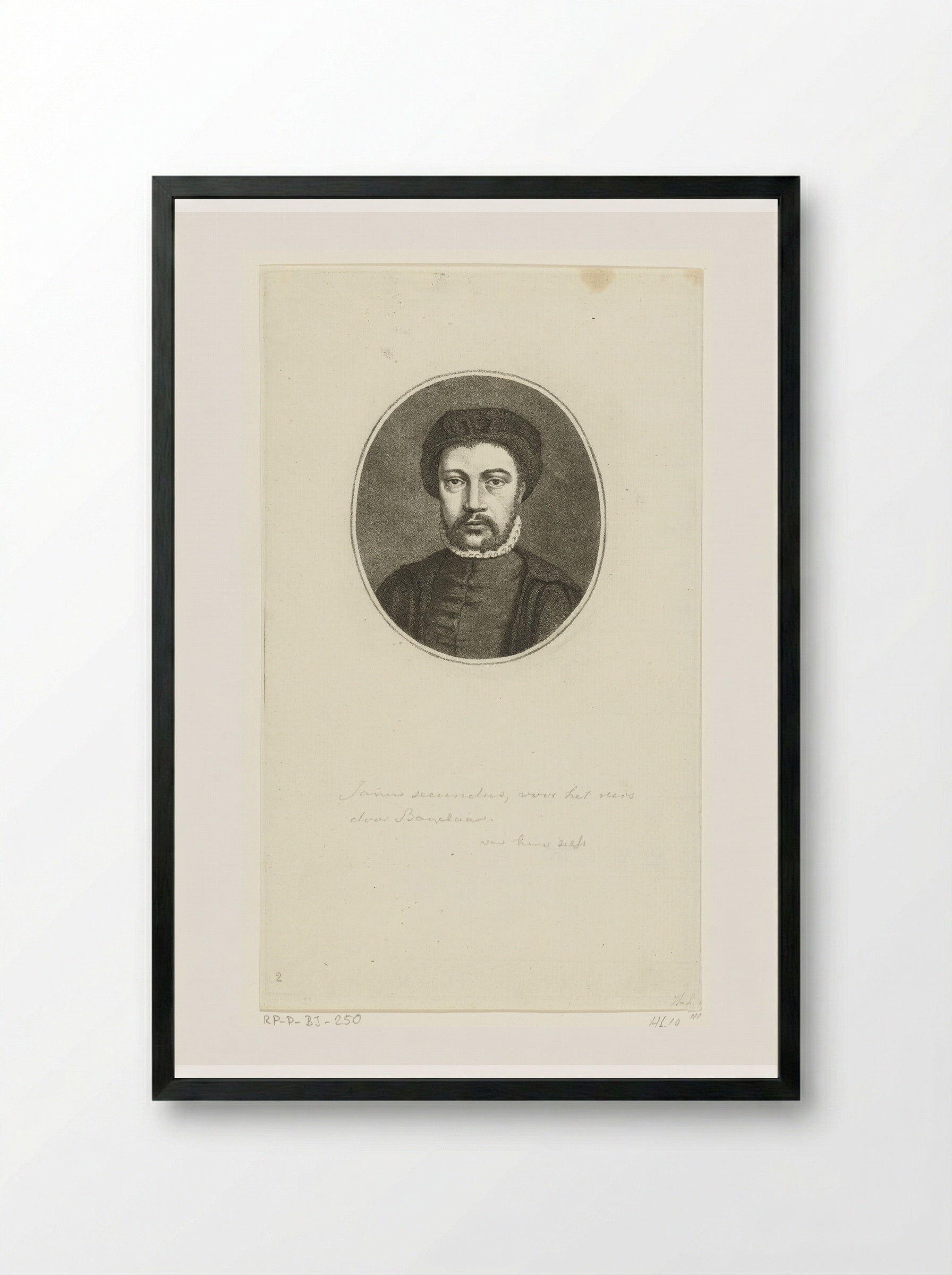 Portret van Janus Secundus - Ernst Willem Jan Bagelaar - Framed Print Black