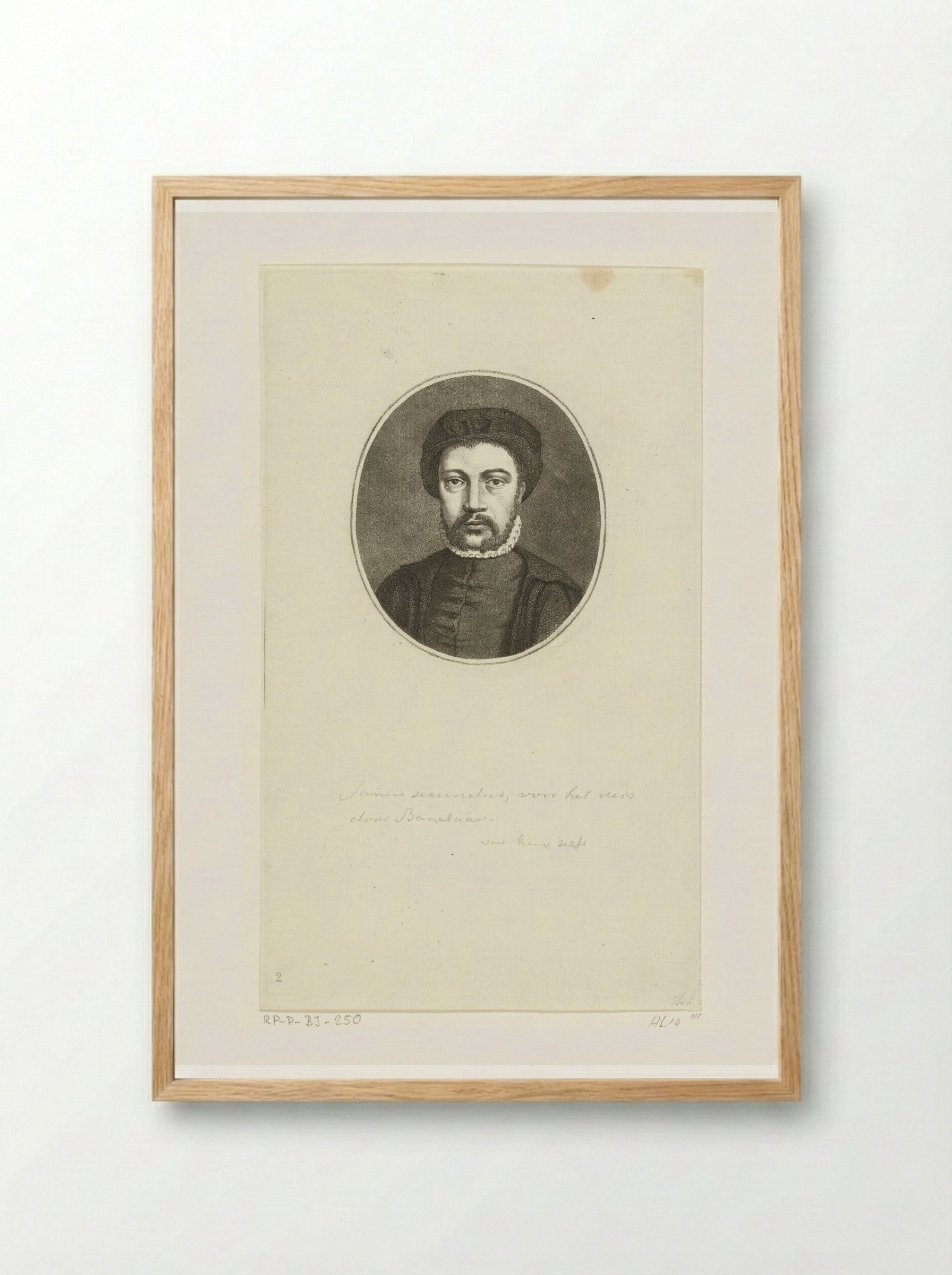 Portret van Janus Secundus - Ernst Willem Jan Bagelaar - Framed Print Wood