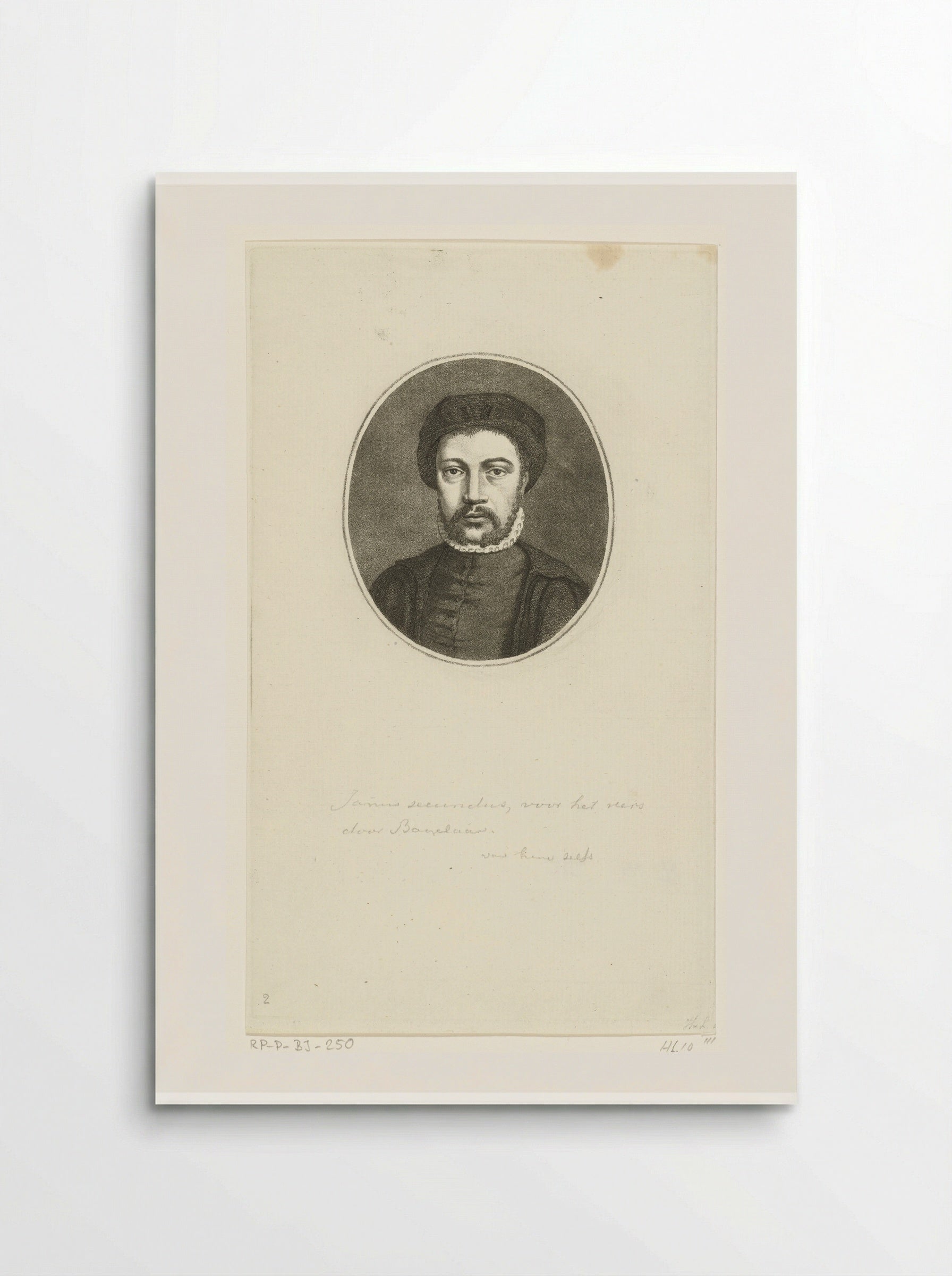Portret van Janus Secundus - Ernst Willem Jan Bagelaar - Poster