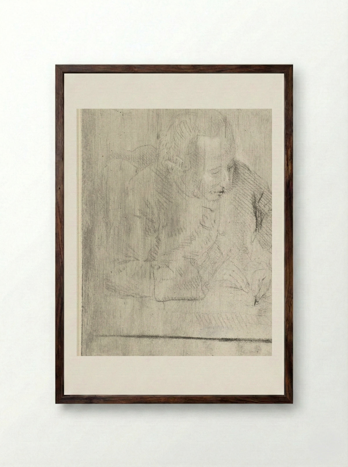 Portret van Jean Baptiste Coclers - Louis Bernard Coclers - Framed Print Dark Wood