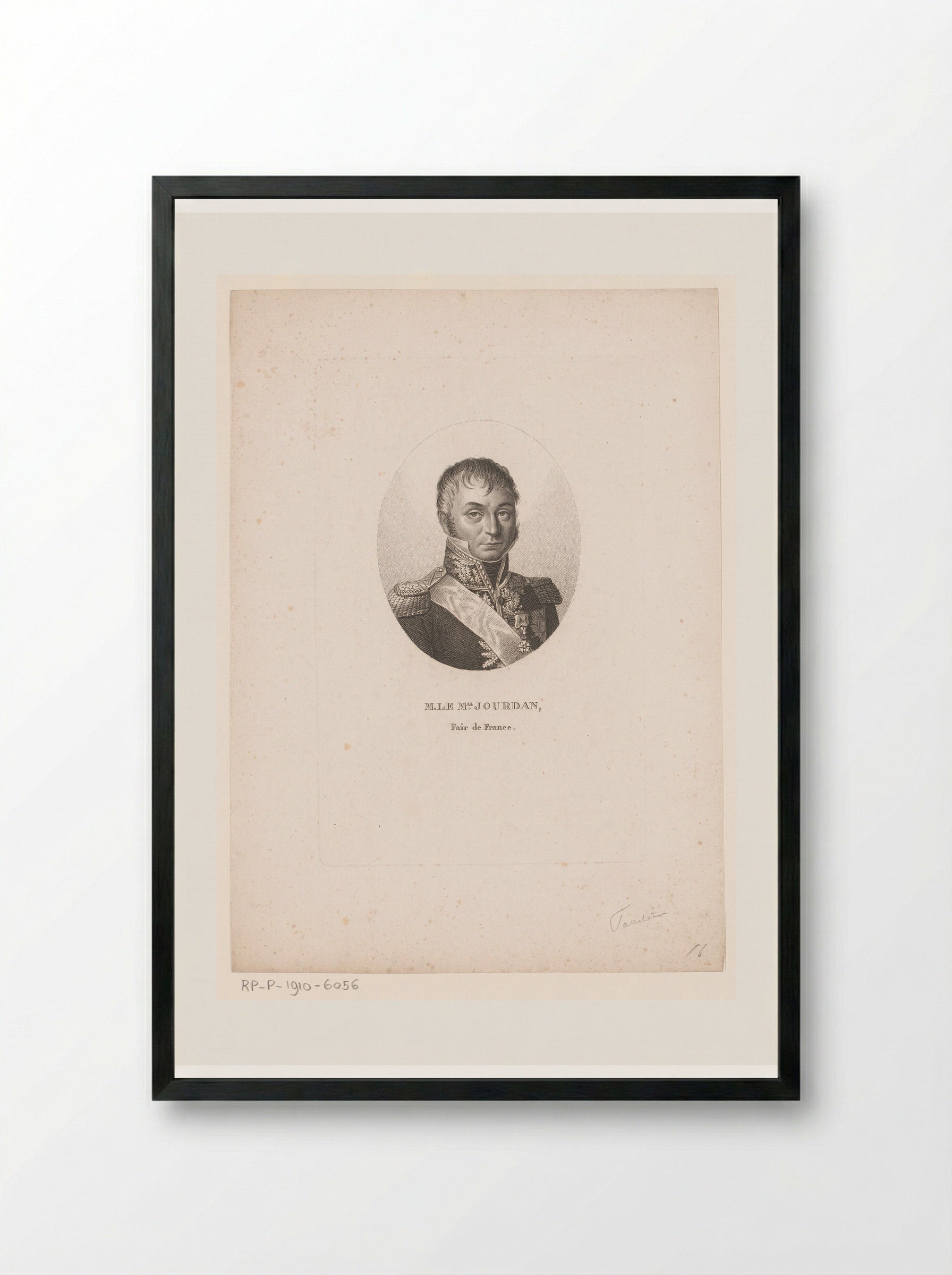 Portret van Jean-Baptiste Jourdan - Ambroise Tardieu - Framed Print Black