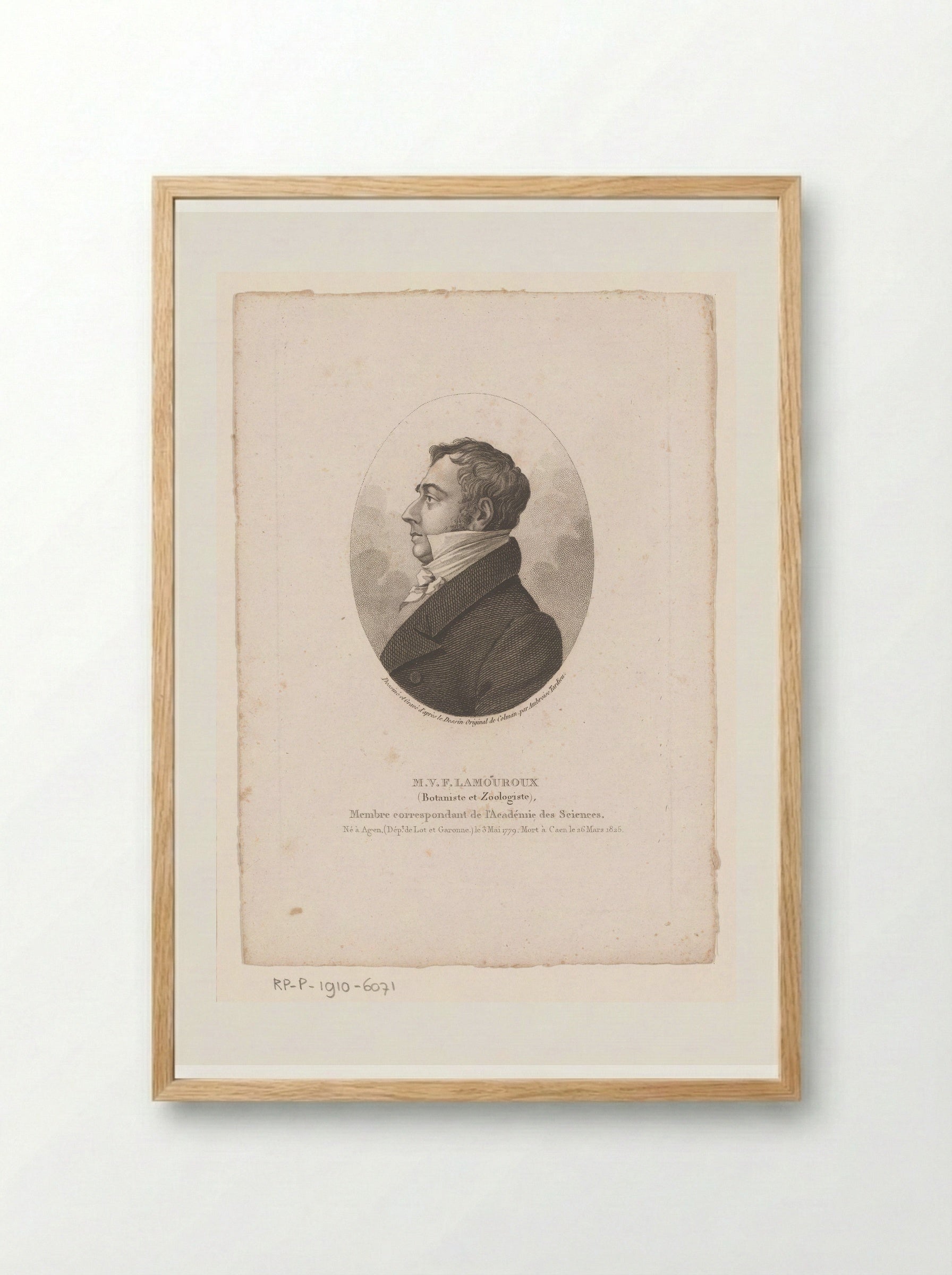 Portret van Jean Vincent Félix Lamouroux - Ambroise Tardieu - Framed Print Wood