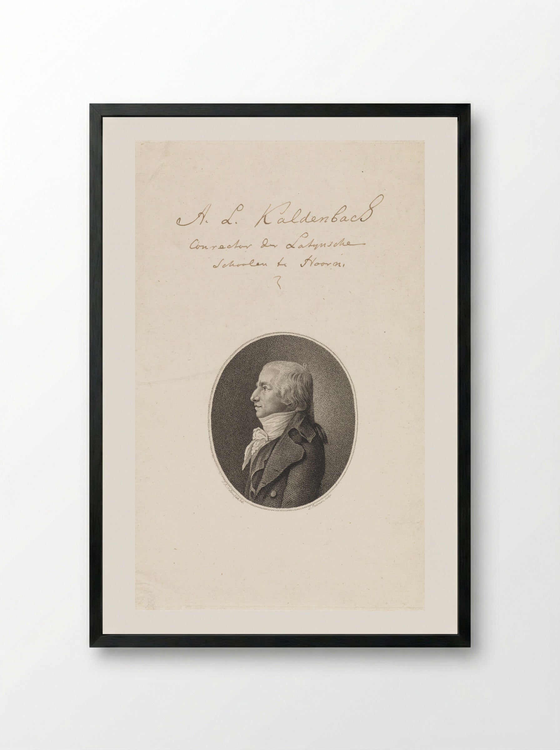 Portret van Joan Derk van der Capellen tot den Pol - Johan Antonie Kaldenbach - Framed Print Black