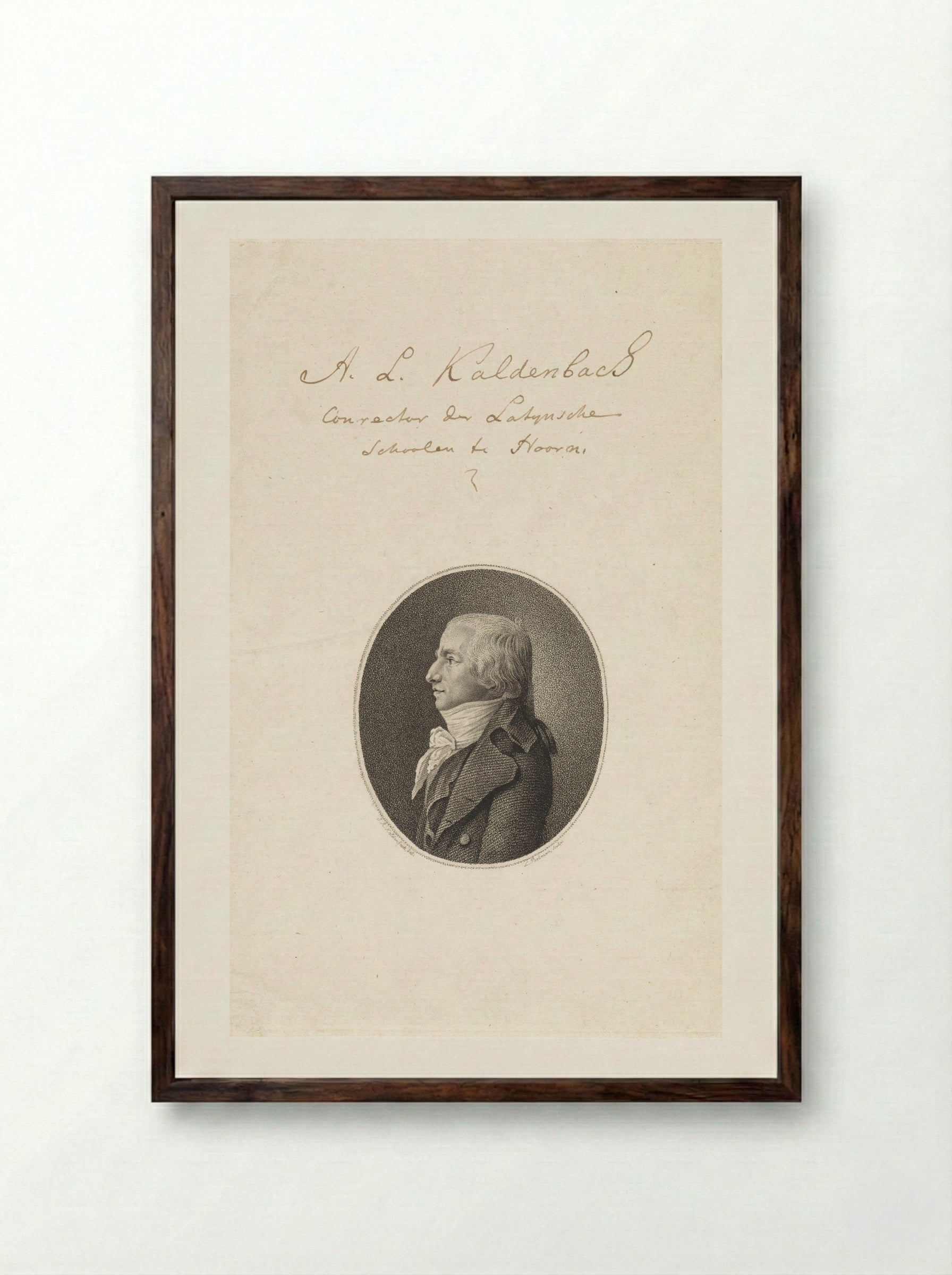 Portret van Joan Derk van der Capellen tot den Pol - Johan Antonie Kaldenbach - Framed Print Dark Wood