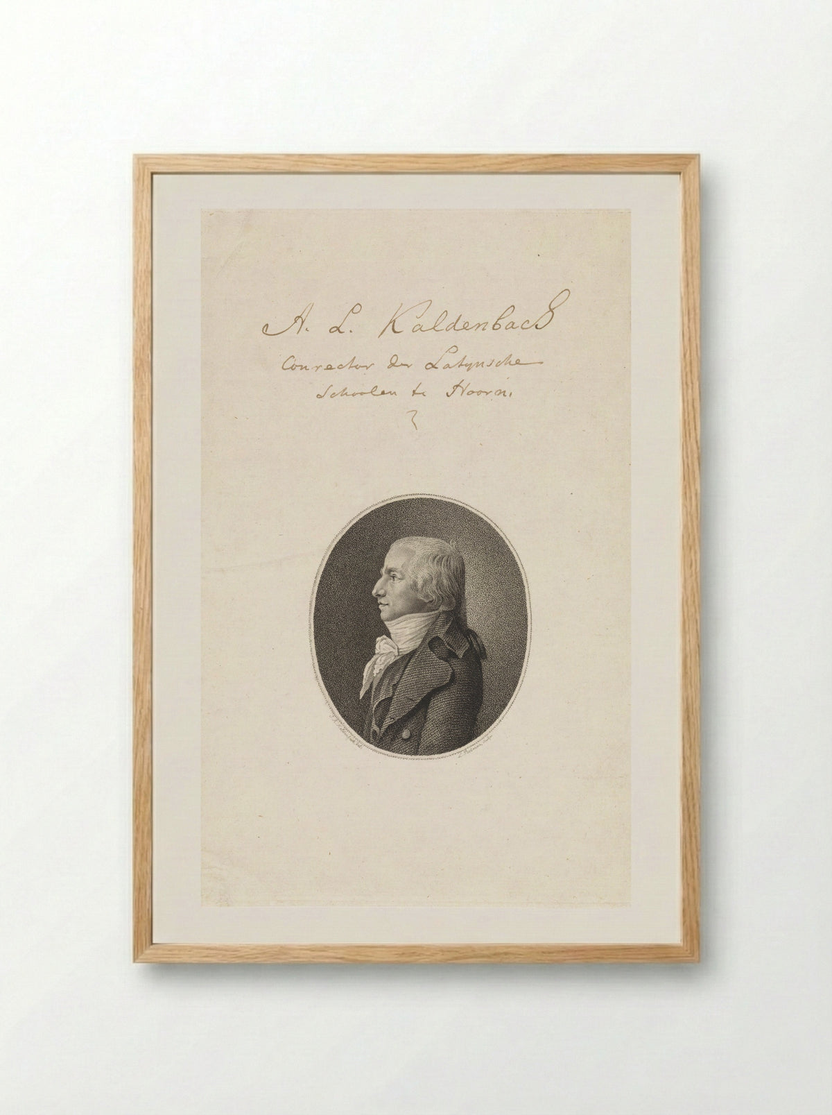 Portret van Joan Derk van der Capellen tot den Pol - Johan Antonie Kaldenbach - Framed Print Wood
