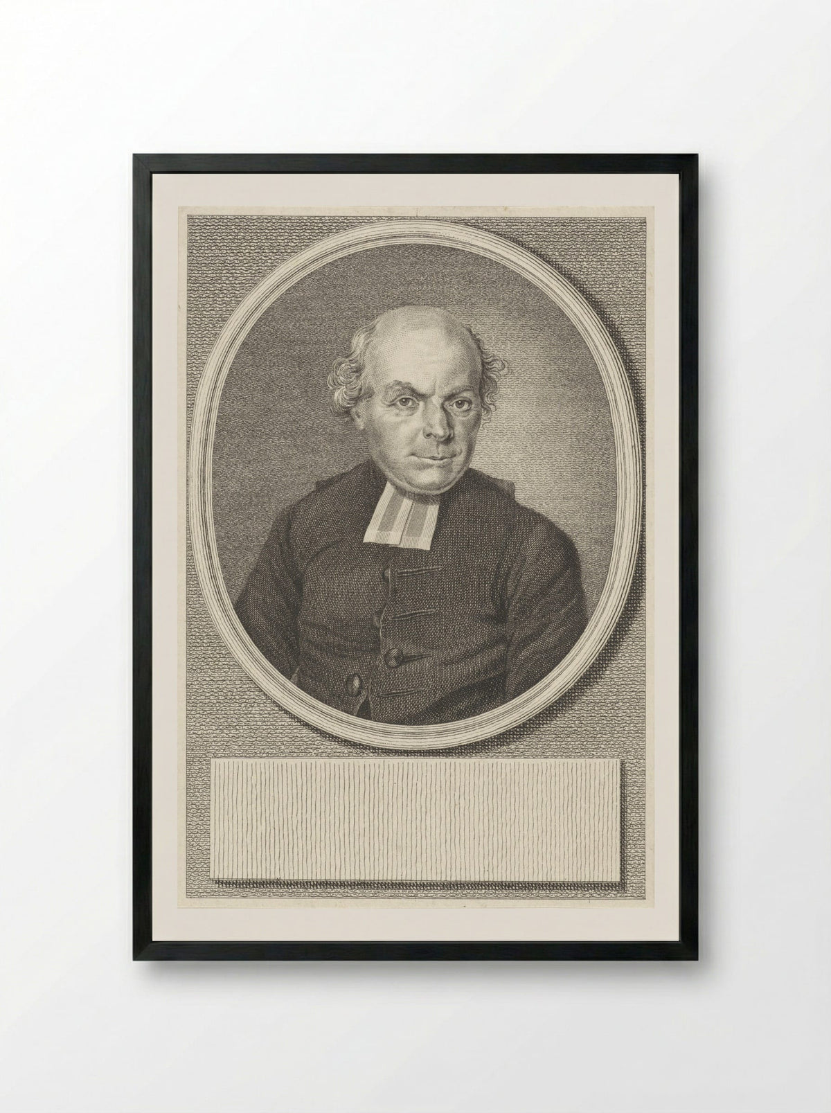Portret van Joannes Claessen - Reinier Vinkeles (I) - Framed Print Black
