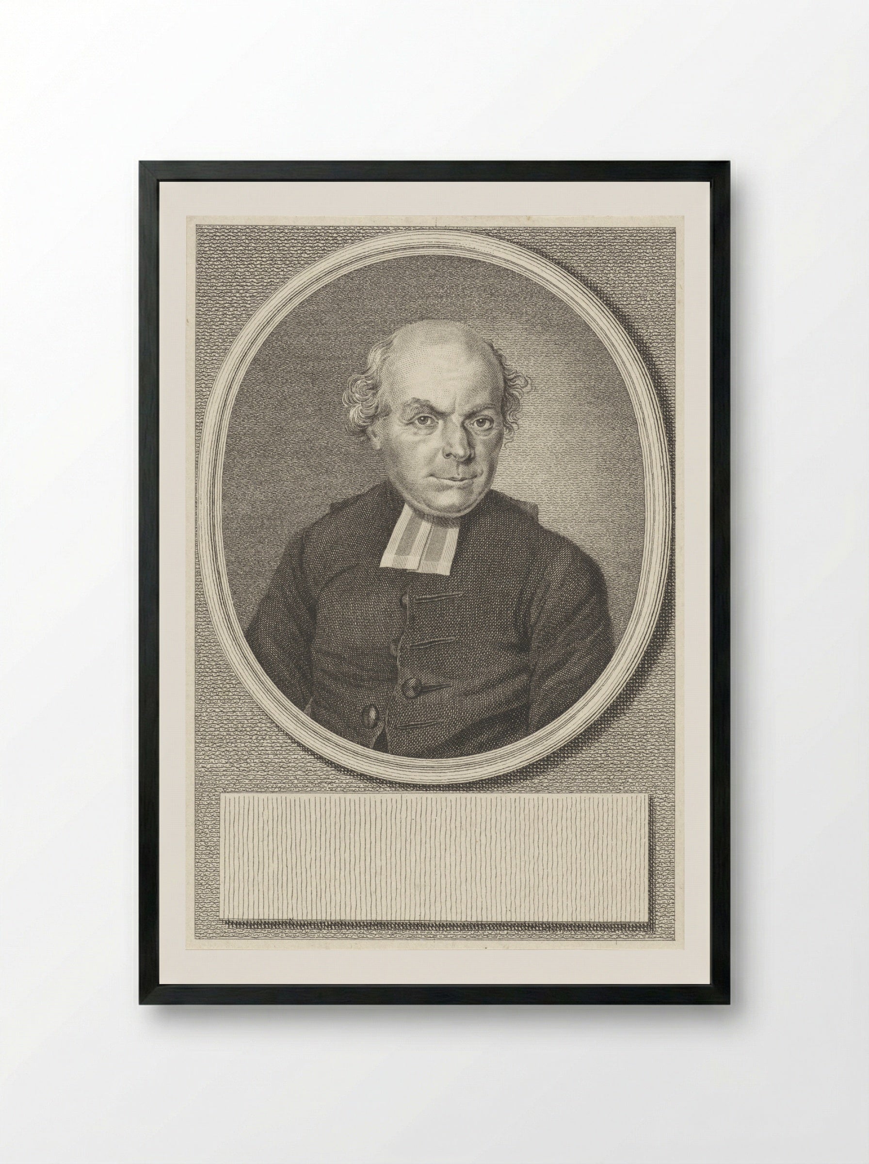 Portret van Joannes Claessen - Reinier Vinkeles (I) - Framed Print Black