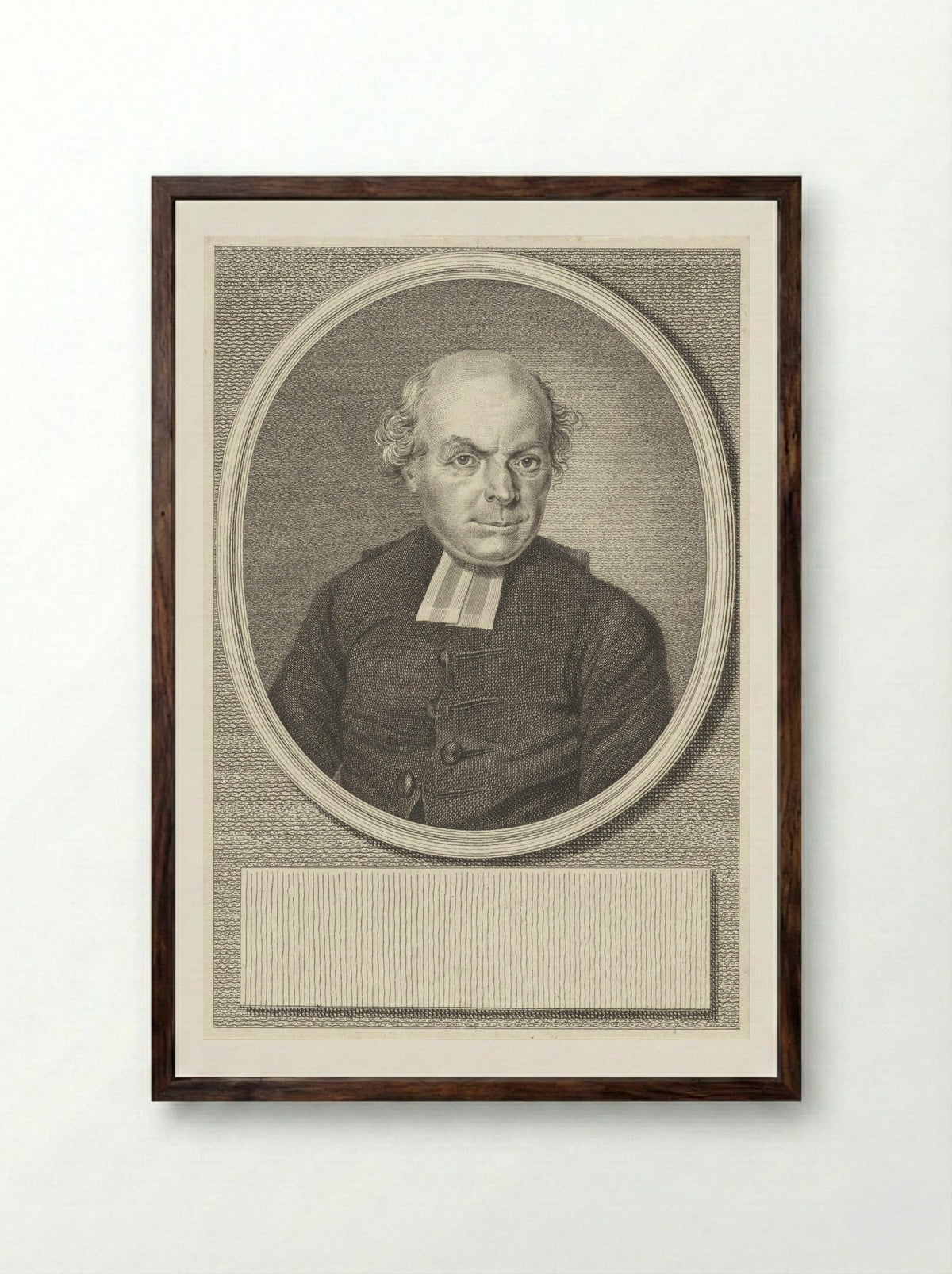 Portret van Joannes Claessen - Reinier Vinkeles (I) - Framed Print Dark Wood