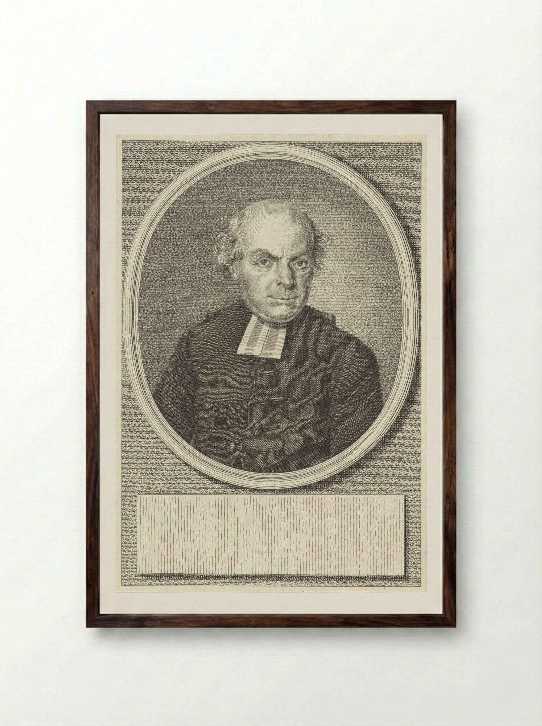 Portret van Joannes Claessen - Reinier Vinkeles (I) - Framed Print Dark Wood