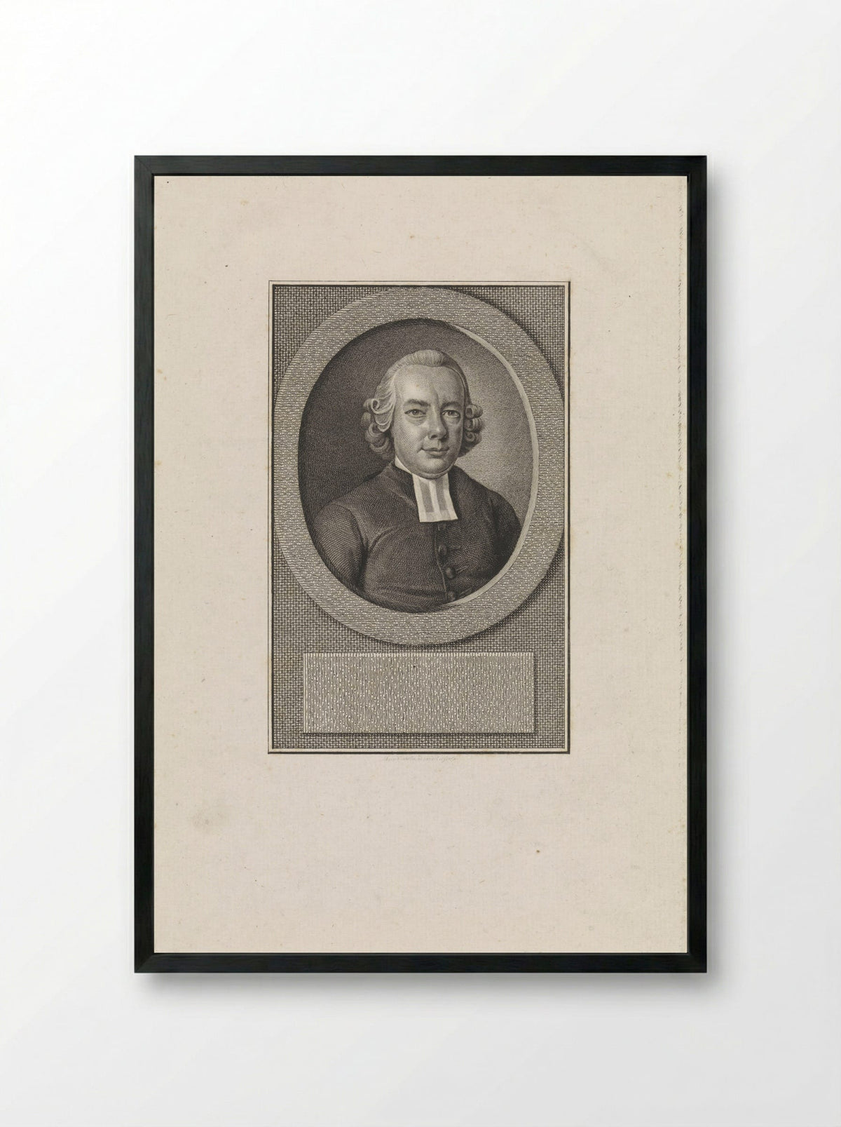 Portret van Johan Christiaan Baum - Reinier Vinkeles - Framed Print Black