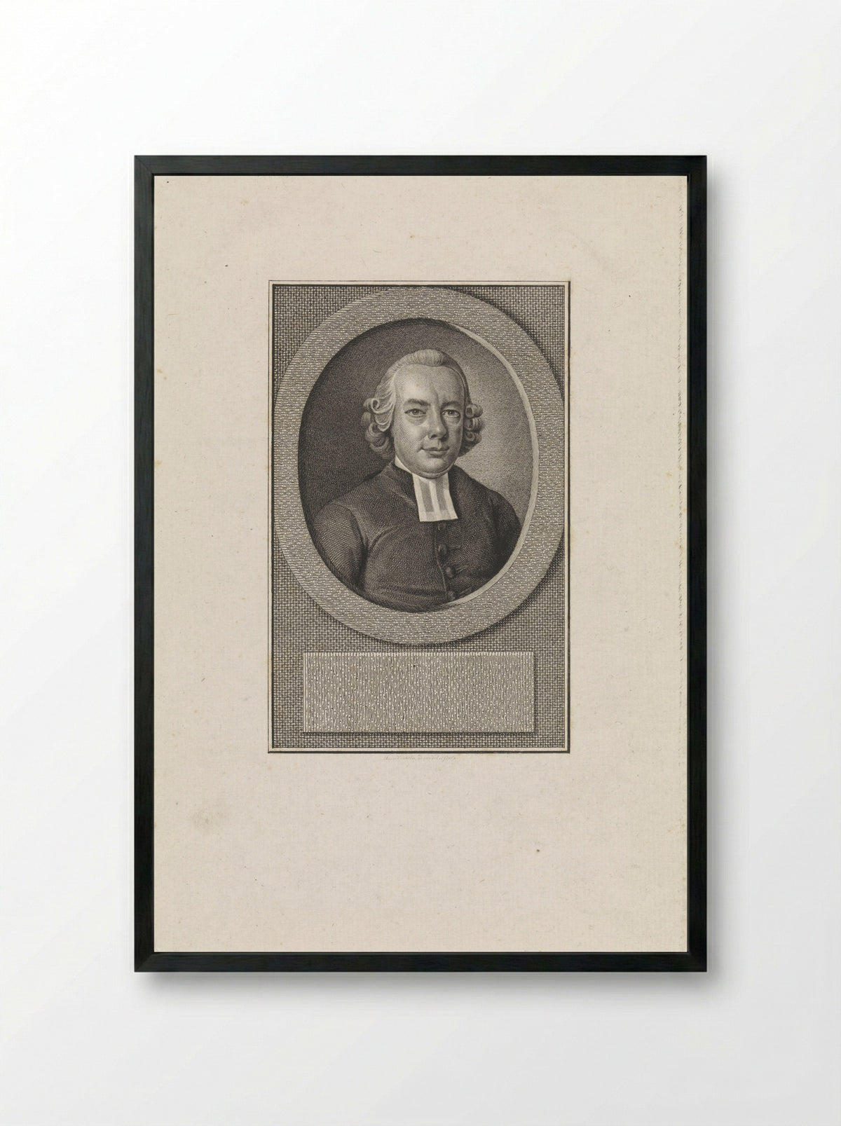 Portret van Johan Christiaan Baum - Reinier Vinkeles - Framed Print Black