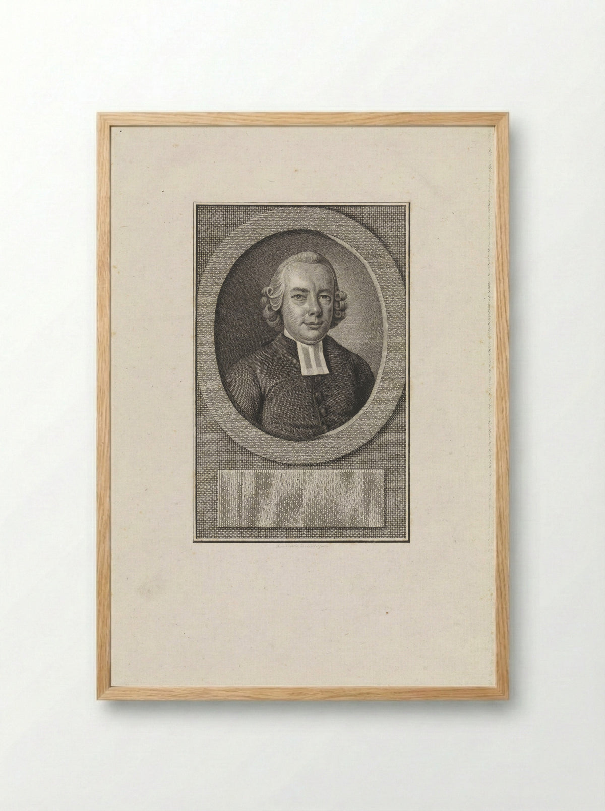 Portret van Johan Christiaan Baum - Reinier Vinkeles - Framed Print Wood